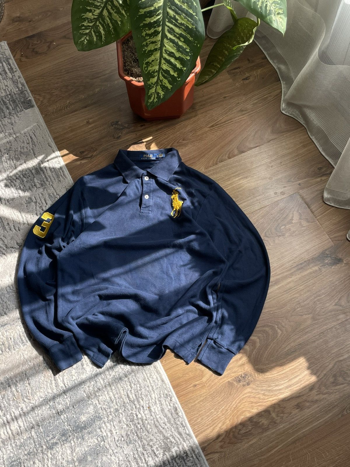 Polo Ralph Lauren × Vintage Vintage long-sleeve polo Ralf Lauren Chief Keef style Size US M / EU 48-50 / 2 - 4 Thumbnail