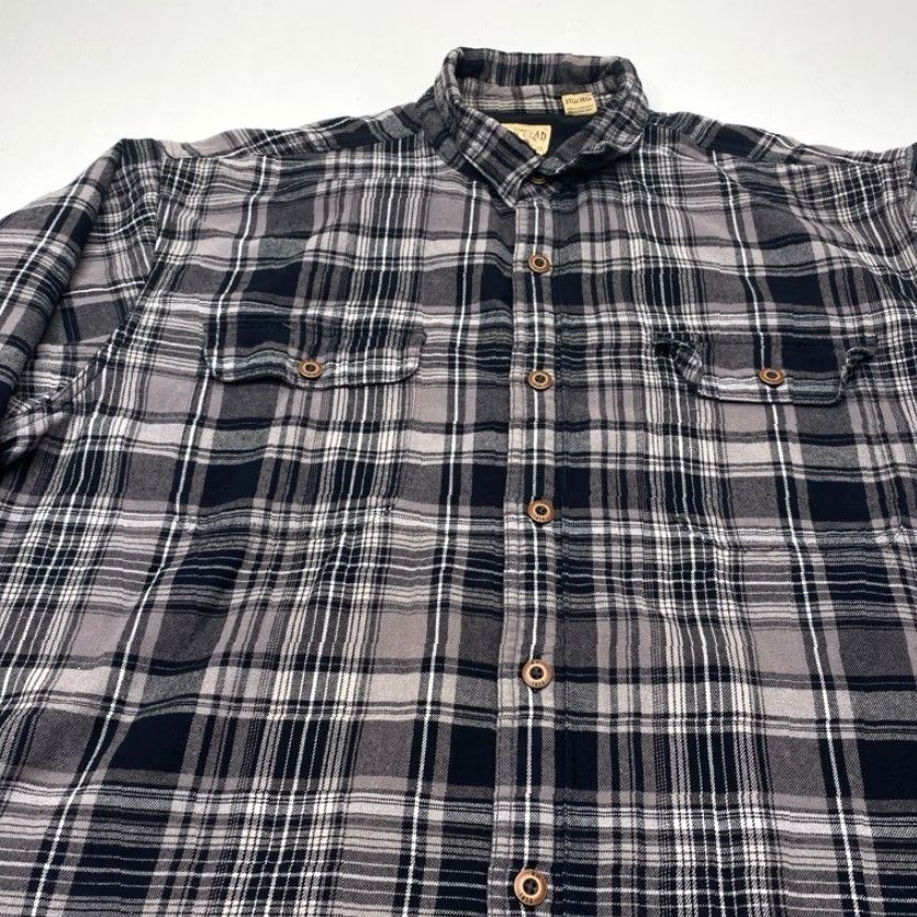Vintage Red Head Shirt Button-Up Plaid Flannel 3XL Gray - Shacket, Men's, Casual, Workwear Size US XXL / EU 58 / 5 - 5 Thumbnail