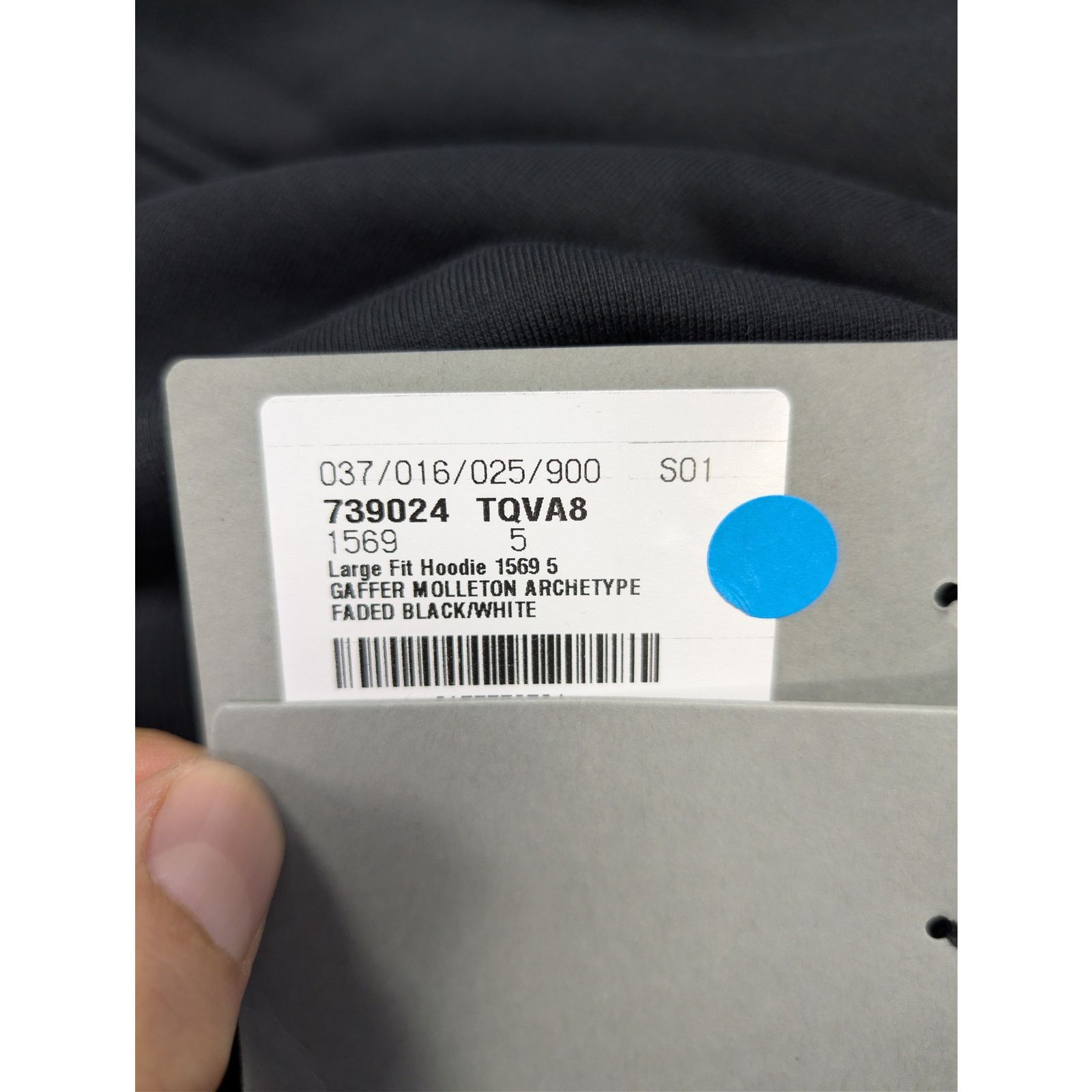 Balenciaga o1rshd1 Gaffer Molleton Archetype Large Fit Hoodie in Black Size US XXL / EU 58 / 5 - 23 Thumbnail