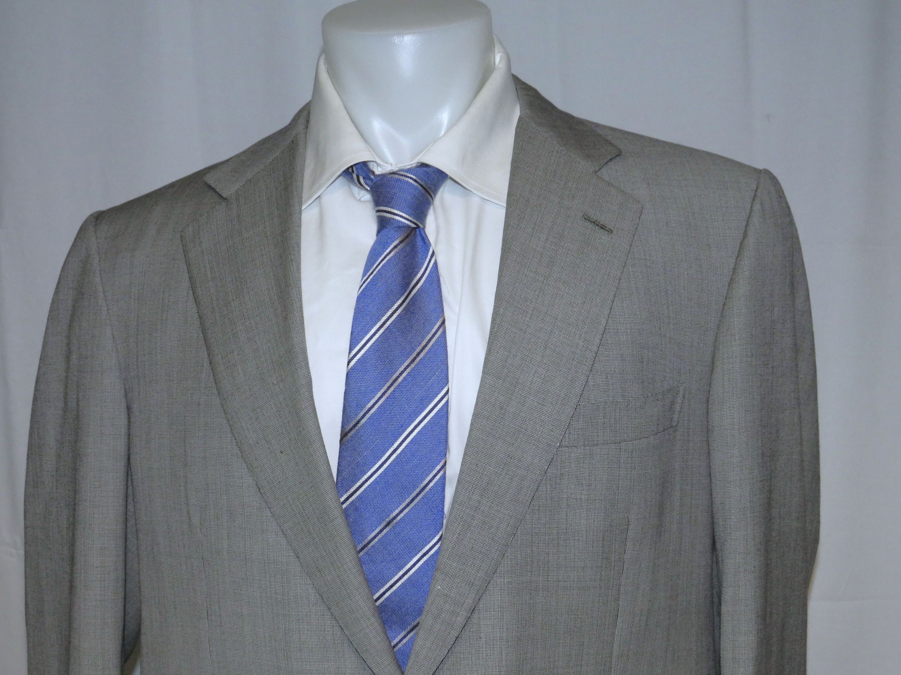 Brioni Nomentano Gray Nailshead Super 180 Two Button Sport Coat 44L Size 44L - 2 Thumbnail