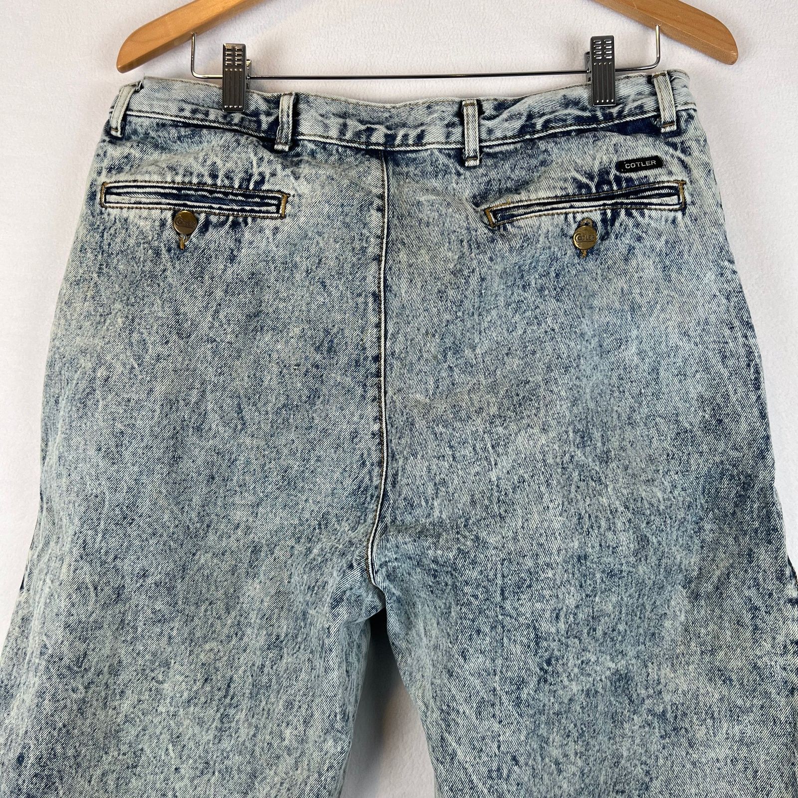 Other Vintage Cotler Jeans Mens 34x30 Acid Wash 80s Jeans Pleated Size US 34 / EU 50 - 4 Thumbnail