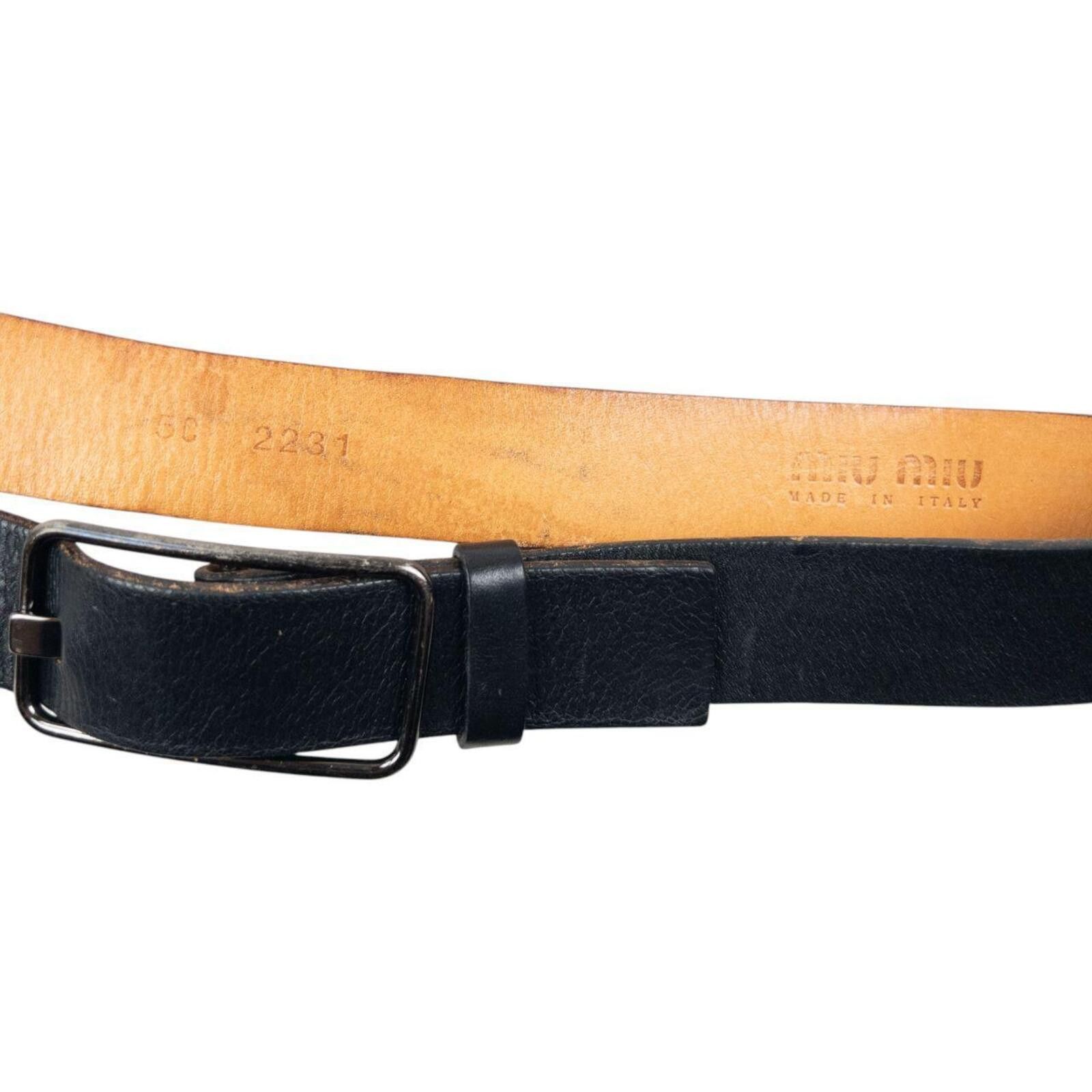 Miu Miu Vintage 2000s Miu Miu Leather Belt Size M Size ONE SIZE - 5 Thumbnail