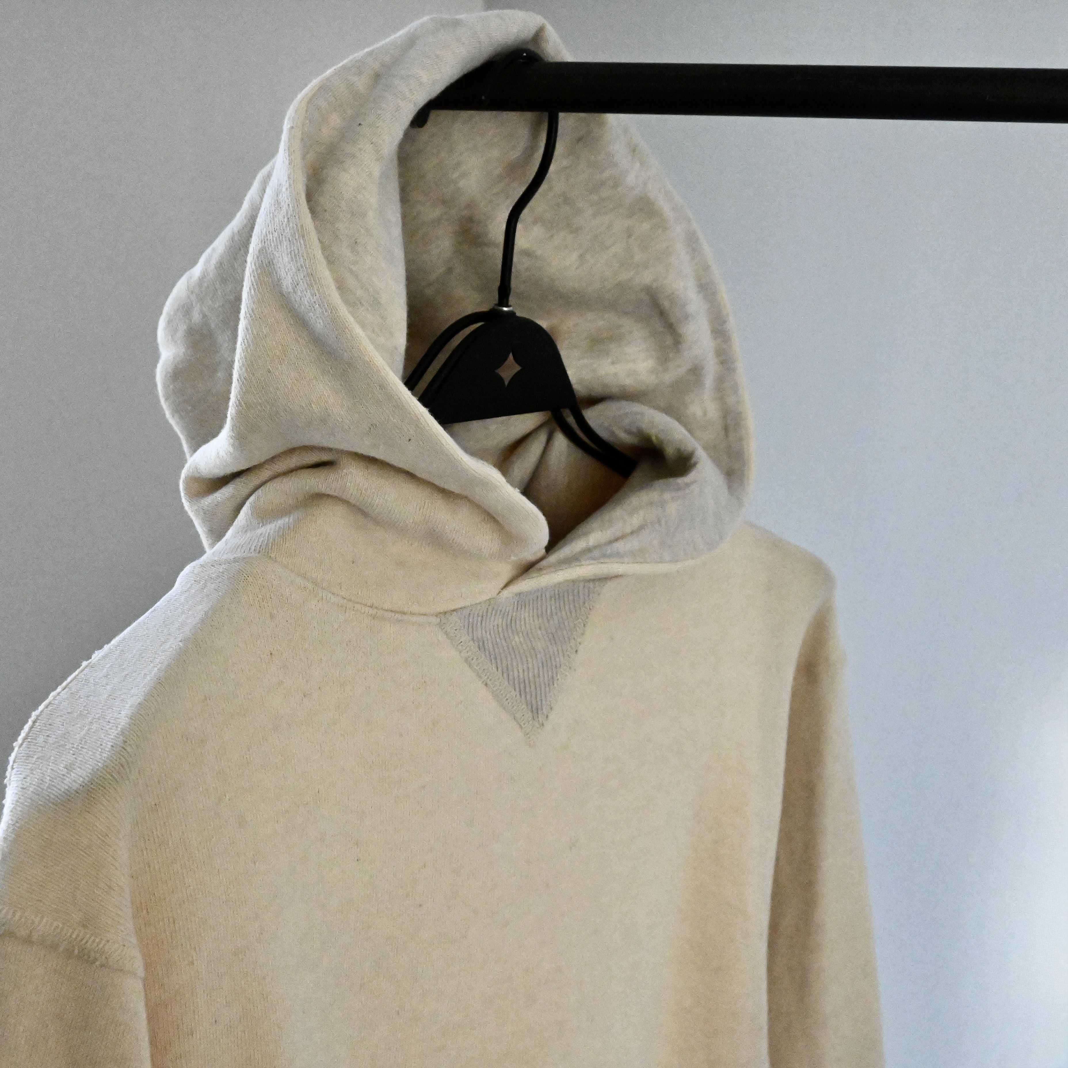 Kapital Kapital cotton&hemp French-terry fish tail hoodie, oatmeal Size US S / EU 44-46 / 1 - 6 Thumbnail
