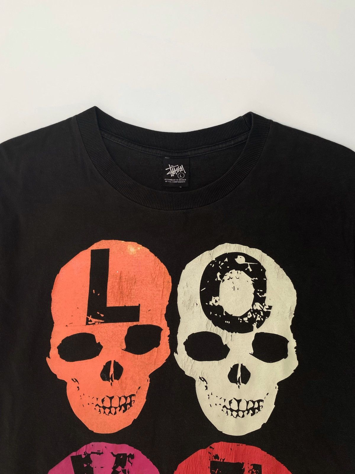 Stussy Vintage Love & Hate Stussy Skull Tee (1) Size US L / EU 52-54 / 3 - 3 Thumbnail