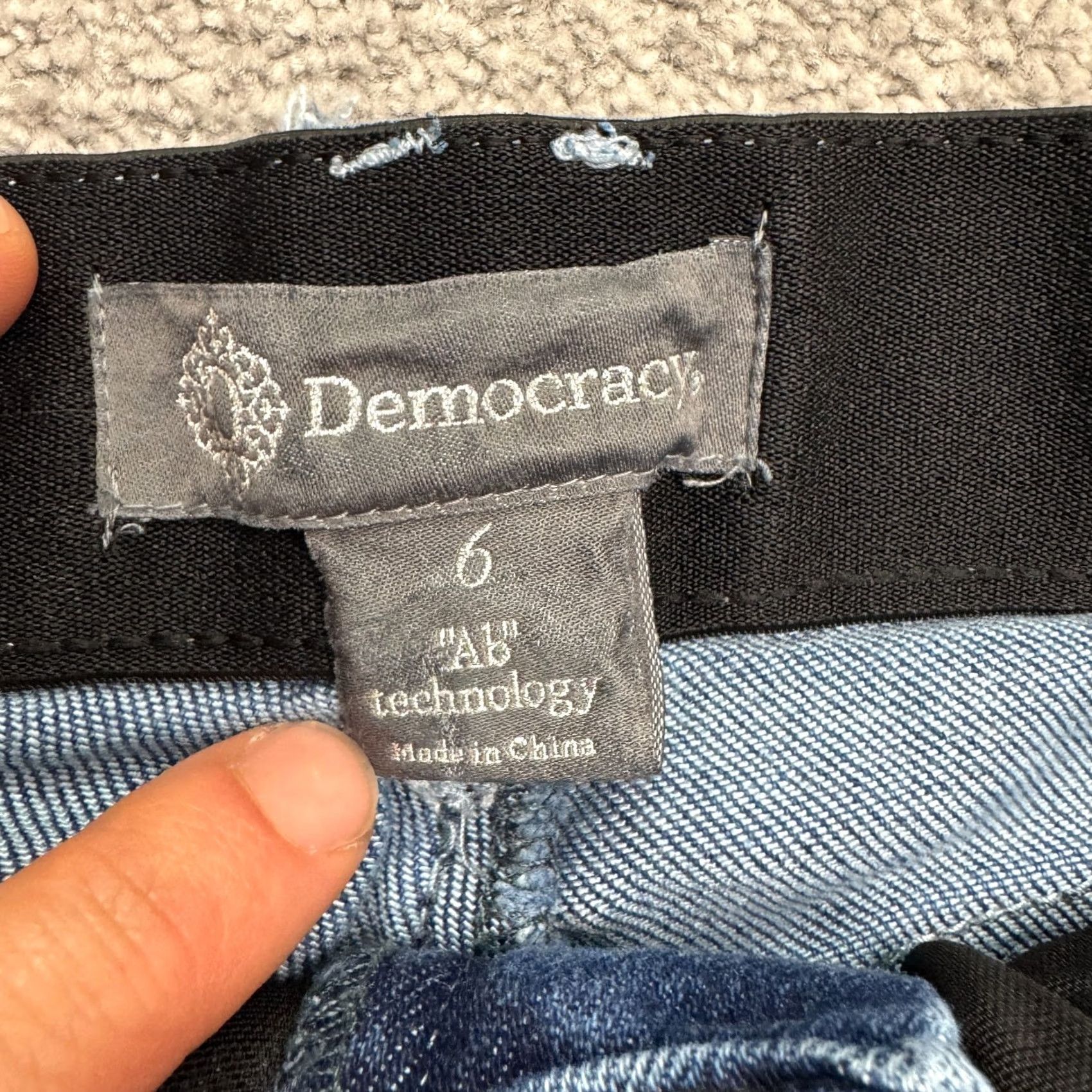 Vintage Democracy AB technology Jeans Women 6 Blue Medium Wash Straight Leg Denim Pants 5-Pocket Regular Rise Size 28" / US 6 / IT 42 - 7 Thumbnail