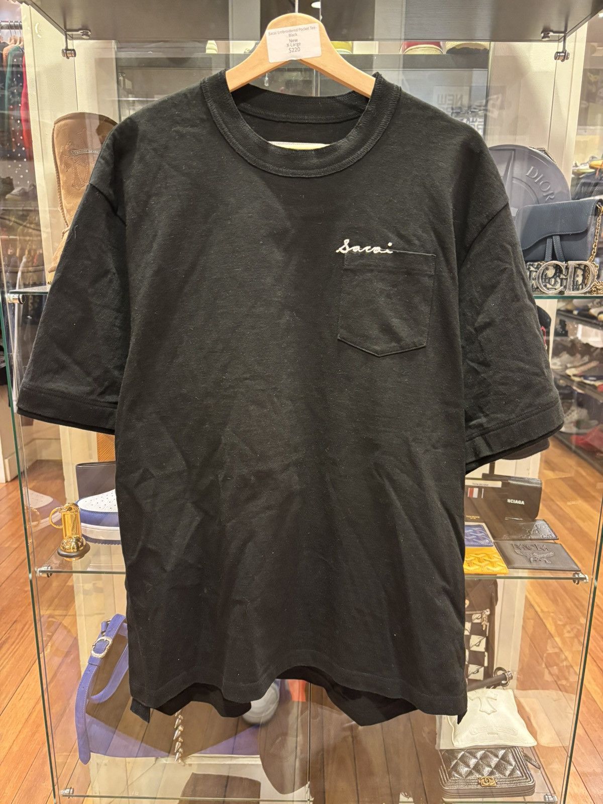 Sacai Sacai Embroidered Pocket Tee Size US XL / EU 56 / 4 - 1 Thumbnail
