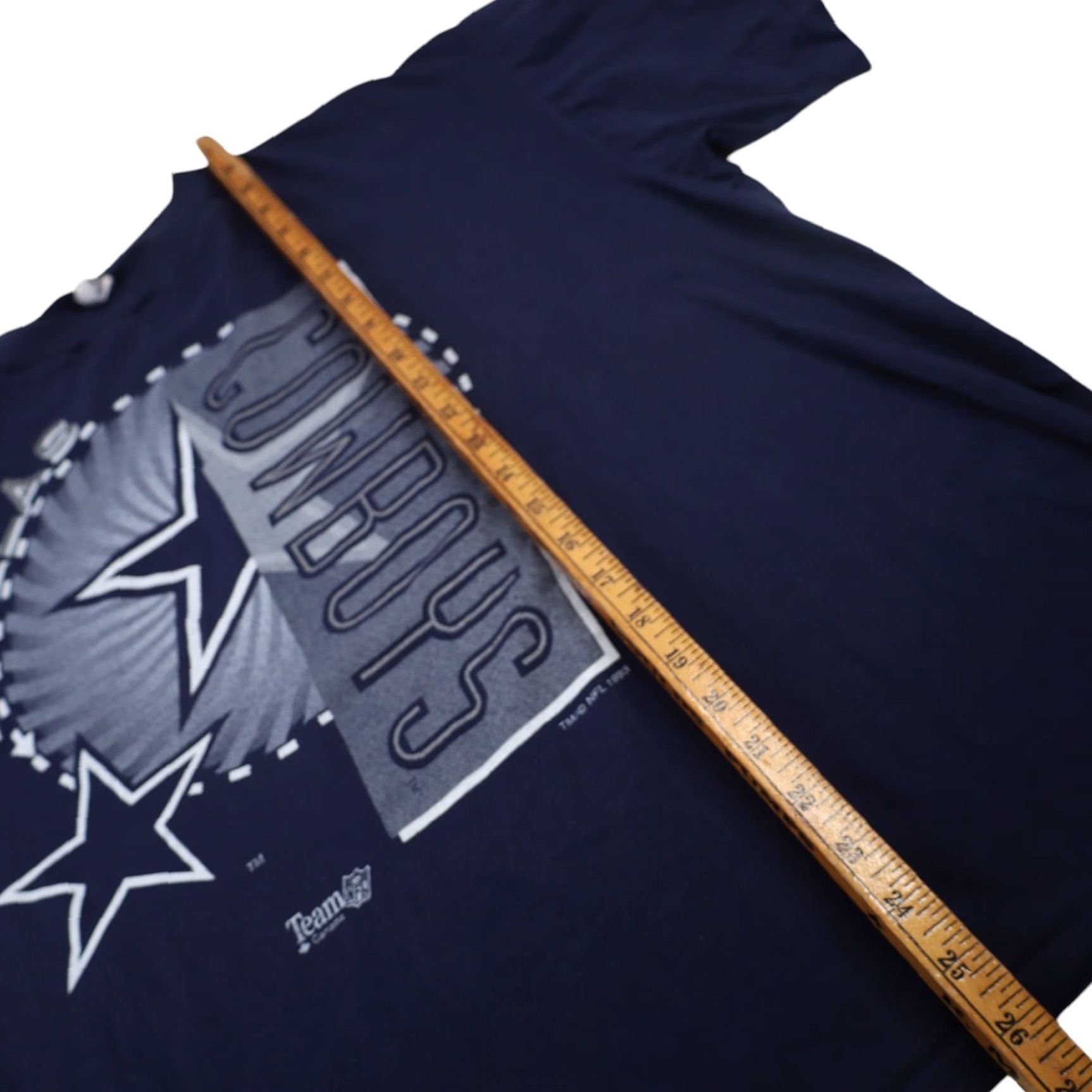 Starter VINTAGE Starter Dallas Cowboys Mens Large Big Spellout Graphic T Shirt Blue Size US M / EU 48-50 / 2 - 8 Thumbnail