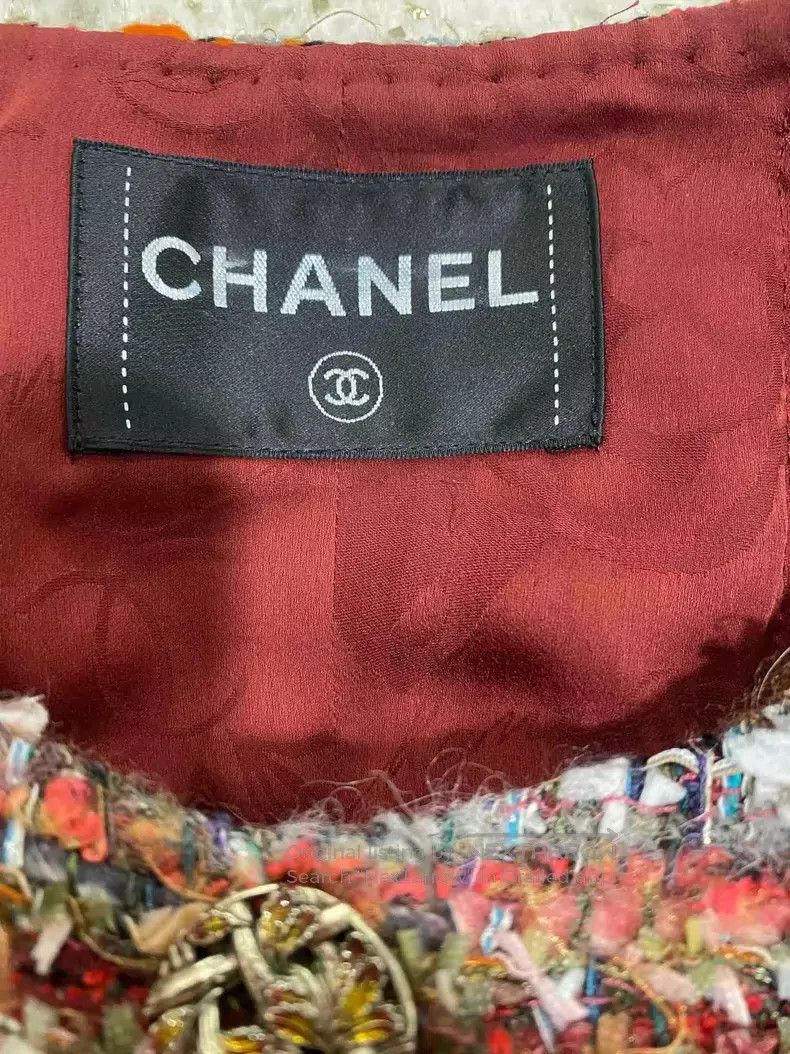 Chanel Chanel 18K Forest Maple Red Tassel Tweed Coat Size XXS / US 00 / IT 34 - 3 Thumbnail