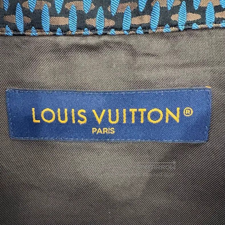 Louis Vuitton Louis Vuitton Blue Checkerboard Logo Long Sleeve Silk Paja Size US M / EU 48-50 / 2 - 3 Thumbnail
