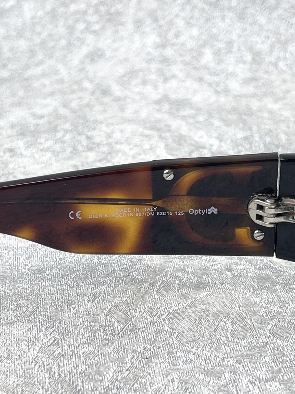 Dior Vintage Christian Dior Shaded 1S Tortoise Shield Sunglasses Size ONE SIZE - 7 Thumbnail