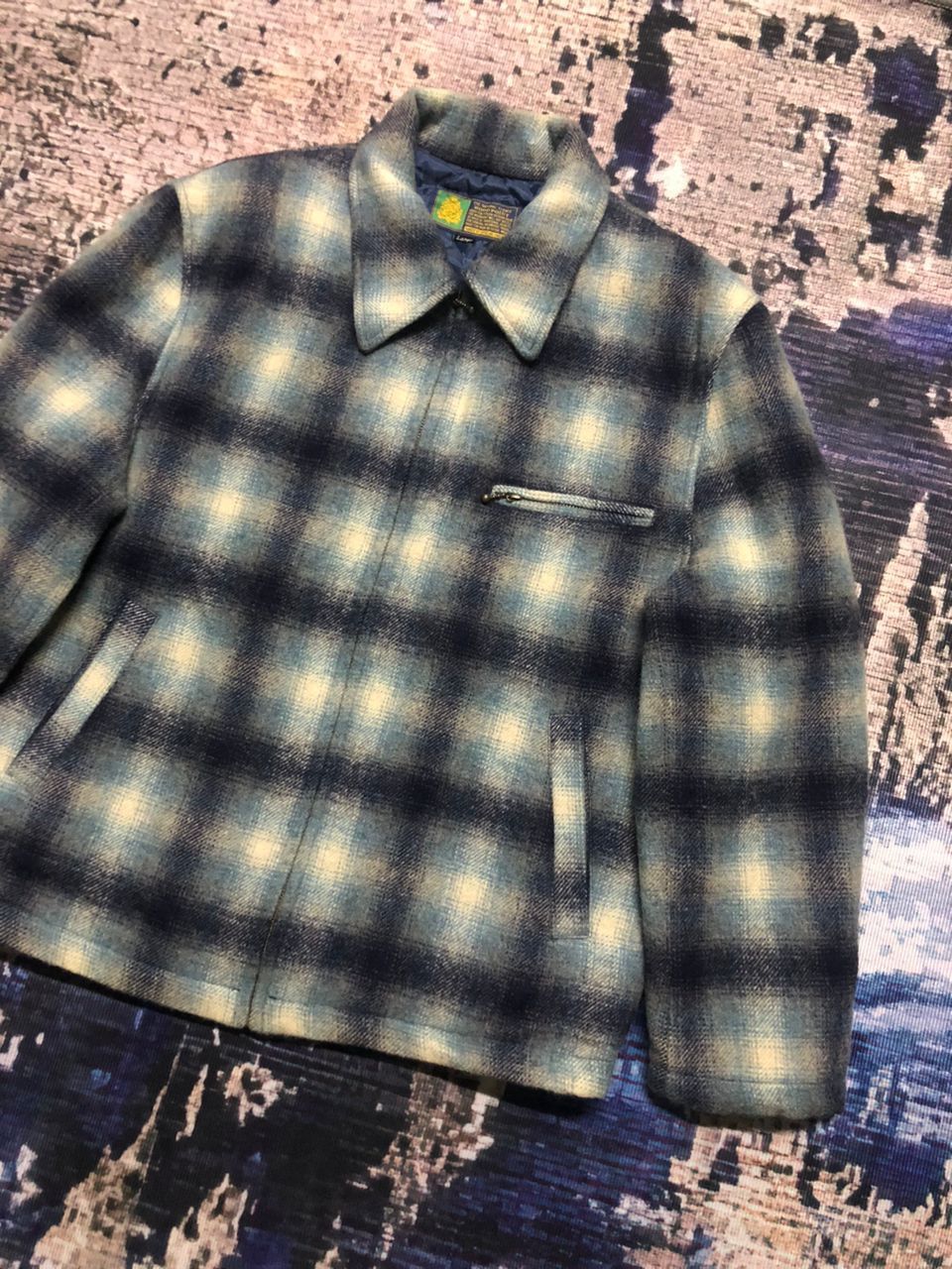 Japanese Brand Vintage Shadows Plaid Wool Flannel Zipper Jacket Size US M / EU 48-50 / 2 - 5 Thumbnail