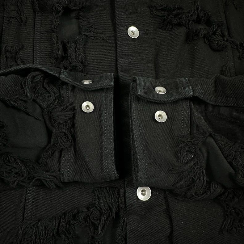 Rick Owens Rick Owens Erosion destroys men's denim jacket-2506 Size US S / EU 44-46 / 1 - 4 Thumbnail