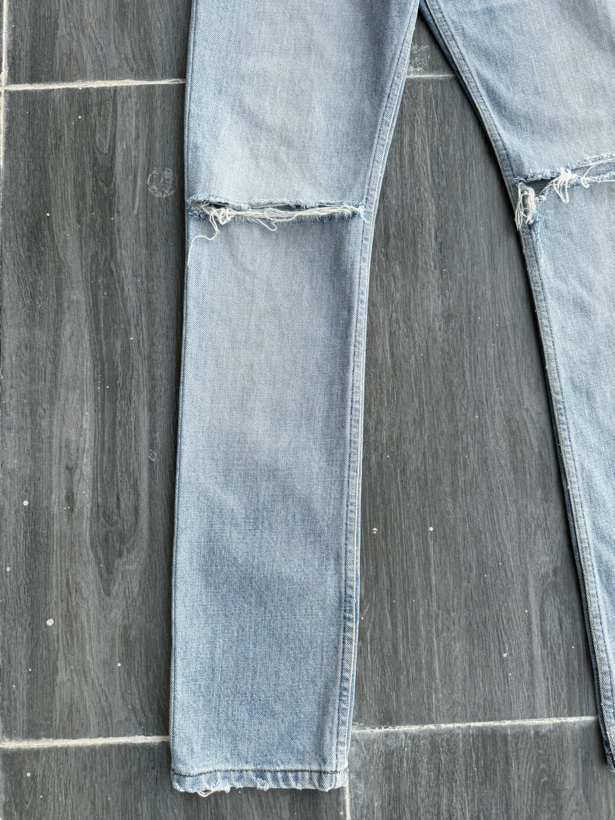 Helmut Lang Vintage 1998 HELMUT LANG "Broken Denim" Size US 28 / EU 44 - 5 Thumbnail