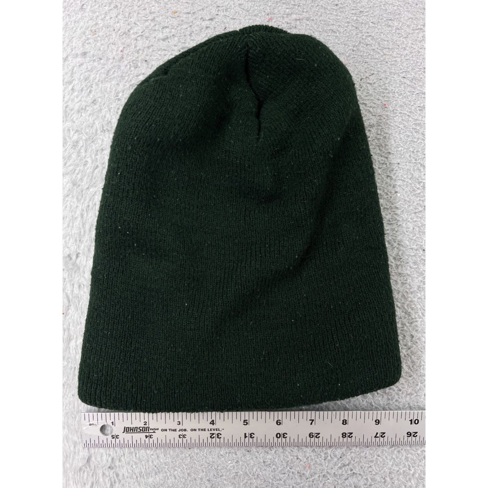 Vintage Dark Green Knit Beanie Toque Adult One Size Adjustable Ski Hat for Men Size ONE SIZE - 2 Thumbnail