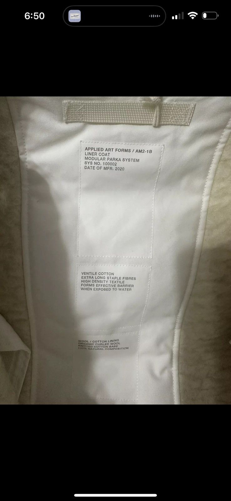 Other Am2-1b Applied Art Forms Ventile cotton liner new size L Size US L / EU 52-54 / 3 - 3 Thumbnail