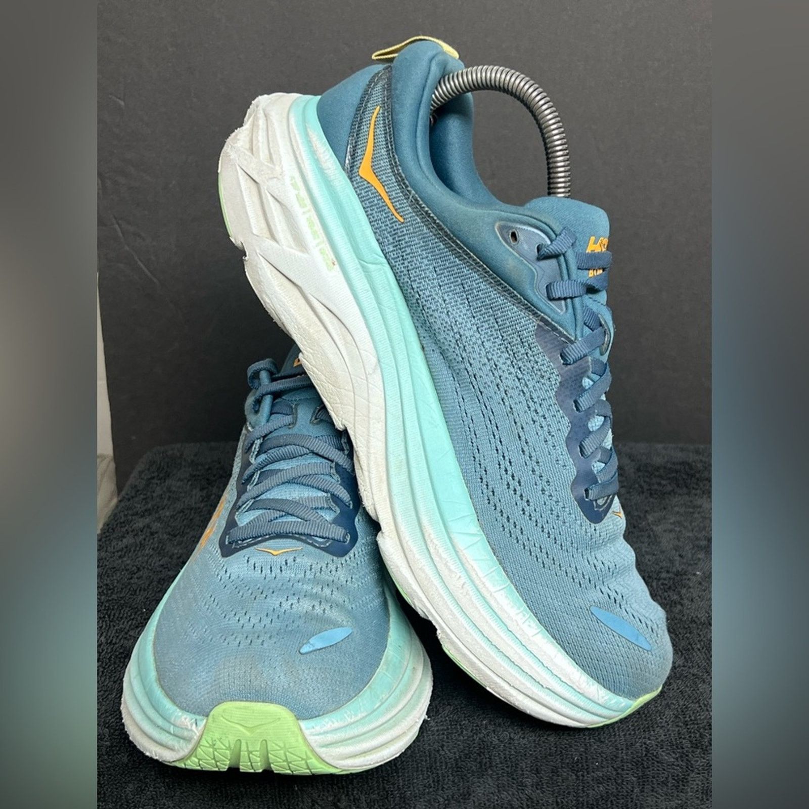 Hoka Hoka One One Bondi 8 Men's Running Shoes 8.5 D Light Blue Size US 8.5 / EU 41-42 - 3 Thumbnail