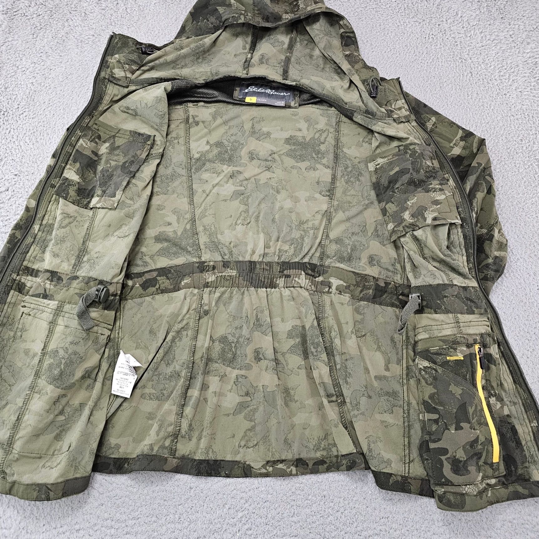 Eddie Bauer Eddie Bauer Travex Jacket Womens Small Green Camo Full Zip Hooded Outdoor Size S / US 4 / IT 40 - 7 Thumbnail