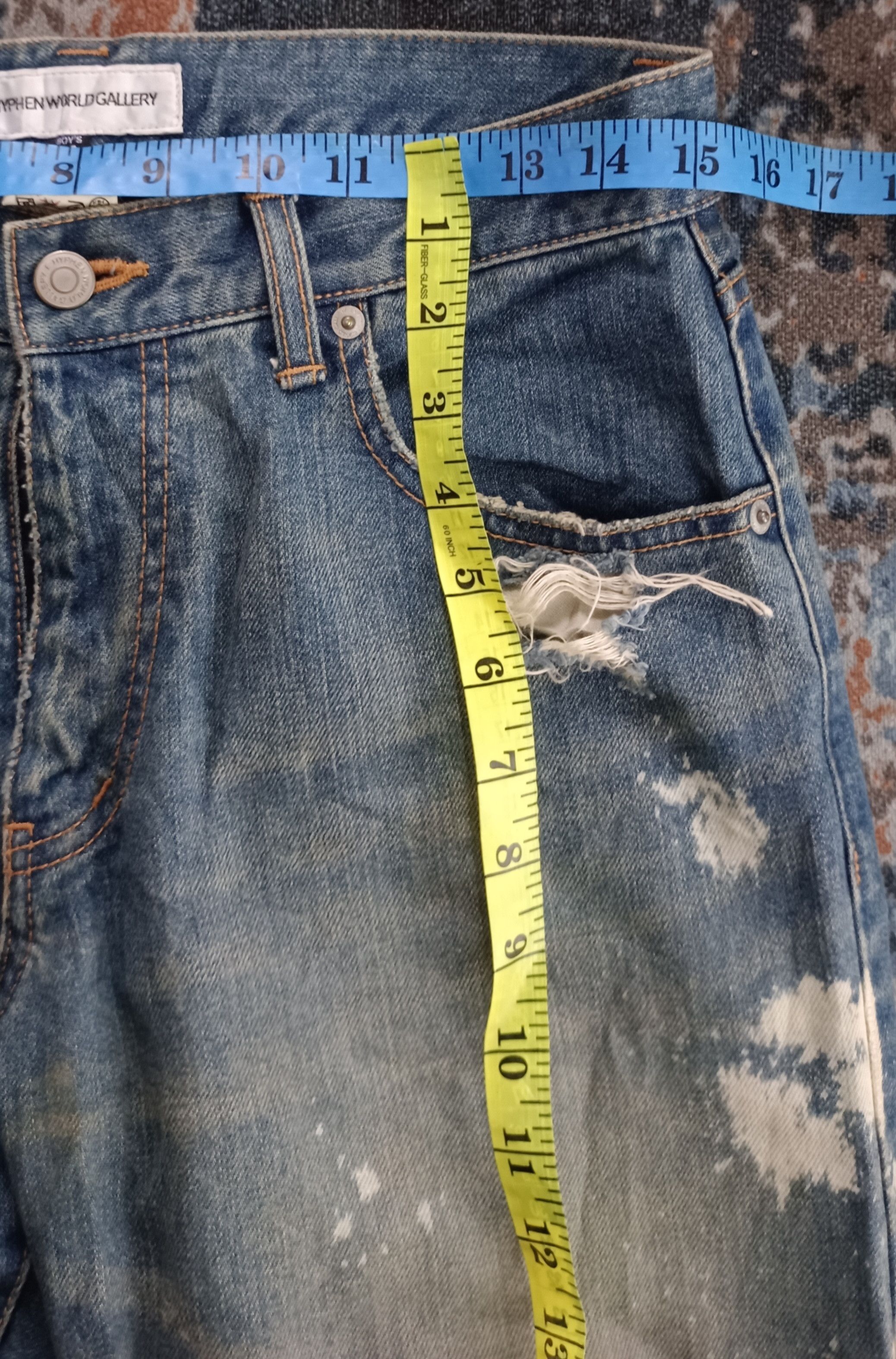 Japanese Brand × Jean × Vintage Vintage💥 Ehyphen World Gallery Mens Distressed Jeans Size US 30 / EU 46 - 21 Thumbnail
