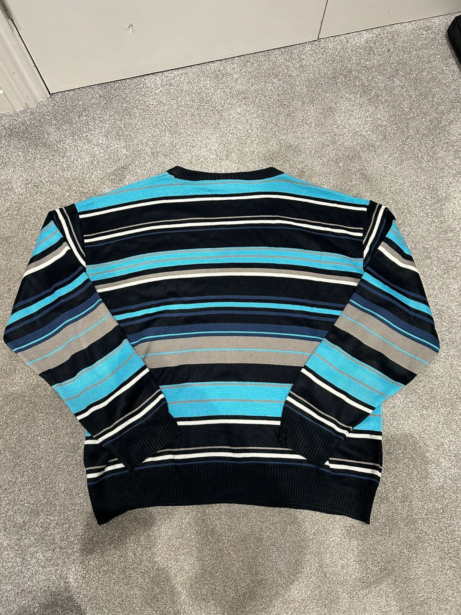 Lacoste Vintage Lacoste Striped Knit – Medium – Blue Turquoise Size US M / EU 48-50 / 2 - 7 Thumbnail