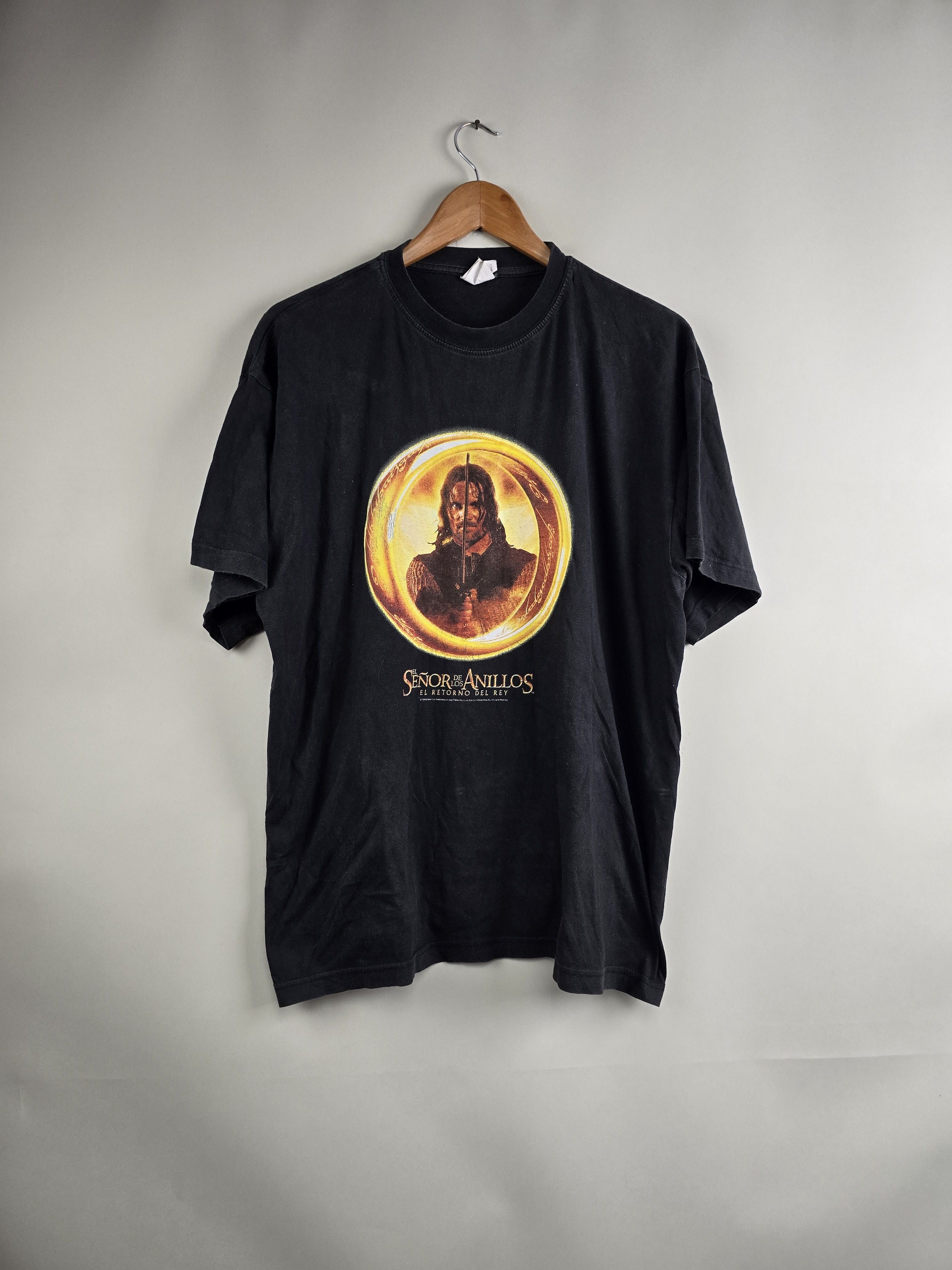 image of Anima x Movie Early 2000 The Lord Of The Rings Return Of The King Aragorn in Bleu, Men's (Size XL)