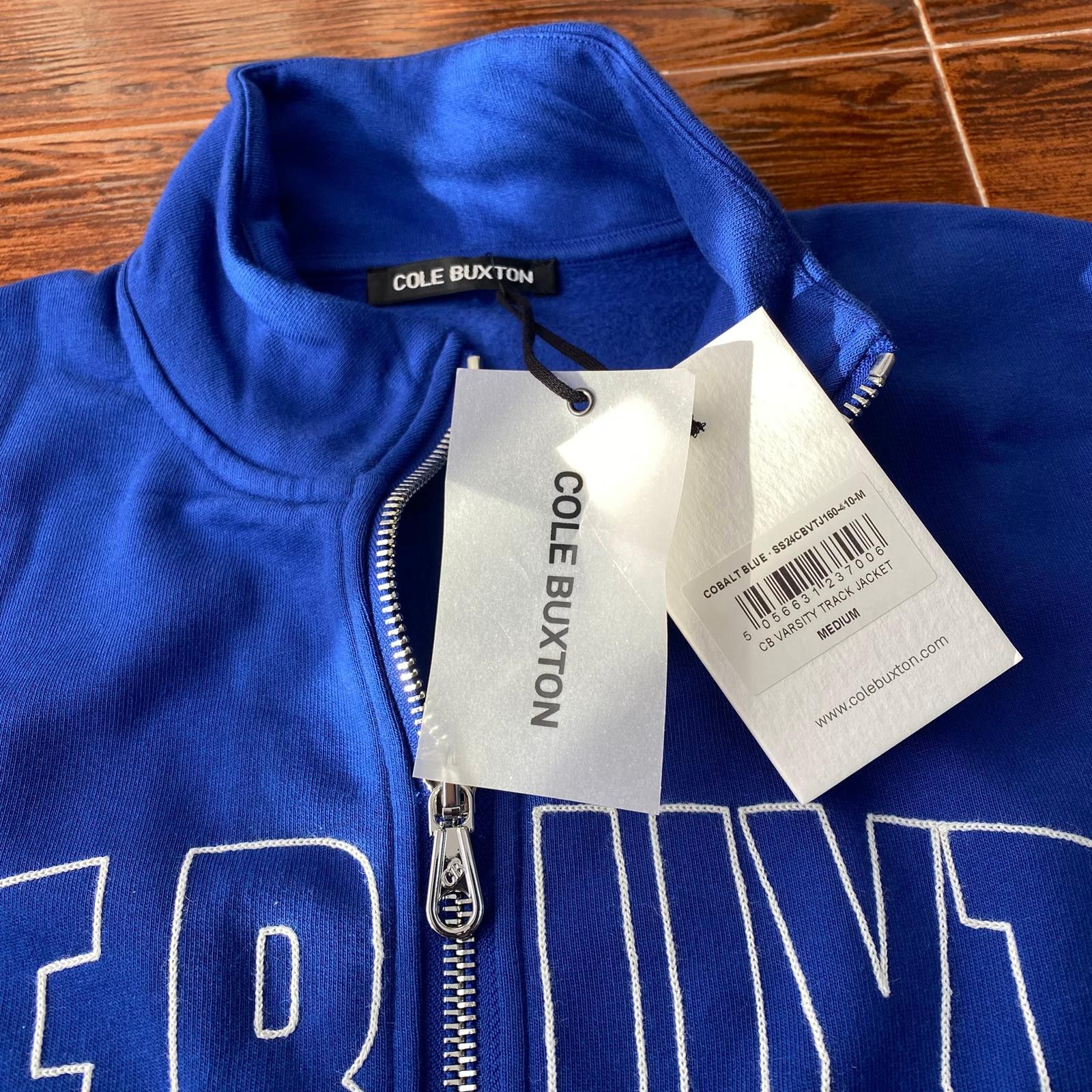 Cole Buxton Cobalt Blue Embroidered Logo Oversized Varsity Jacket Size US M / EU 48-50 / 2 - 7 Thumbnail