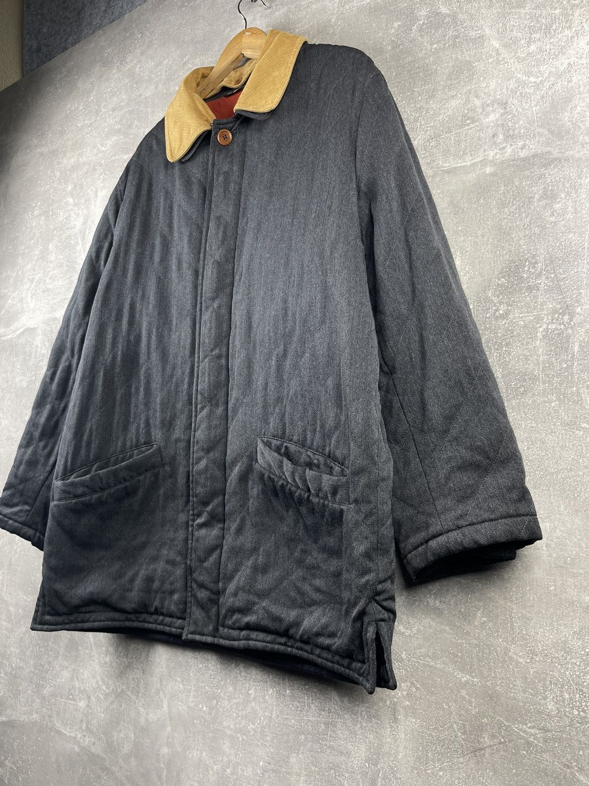 Herno Herno Quilted Wool Grey Classic Jacket Size US L / EU 52-54 / 3 - 2 Thumbnail