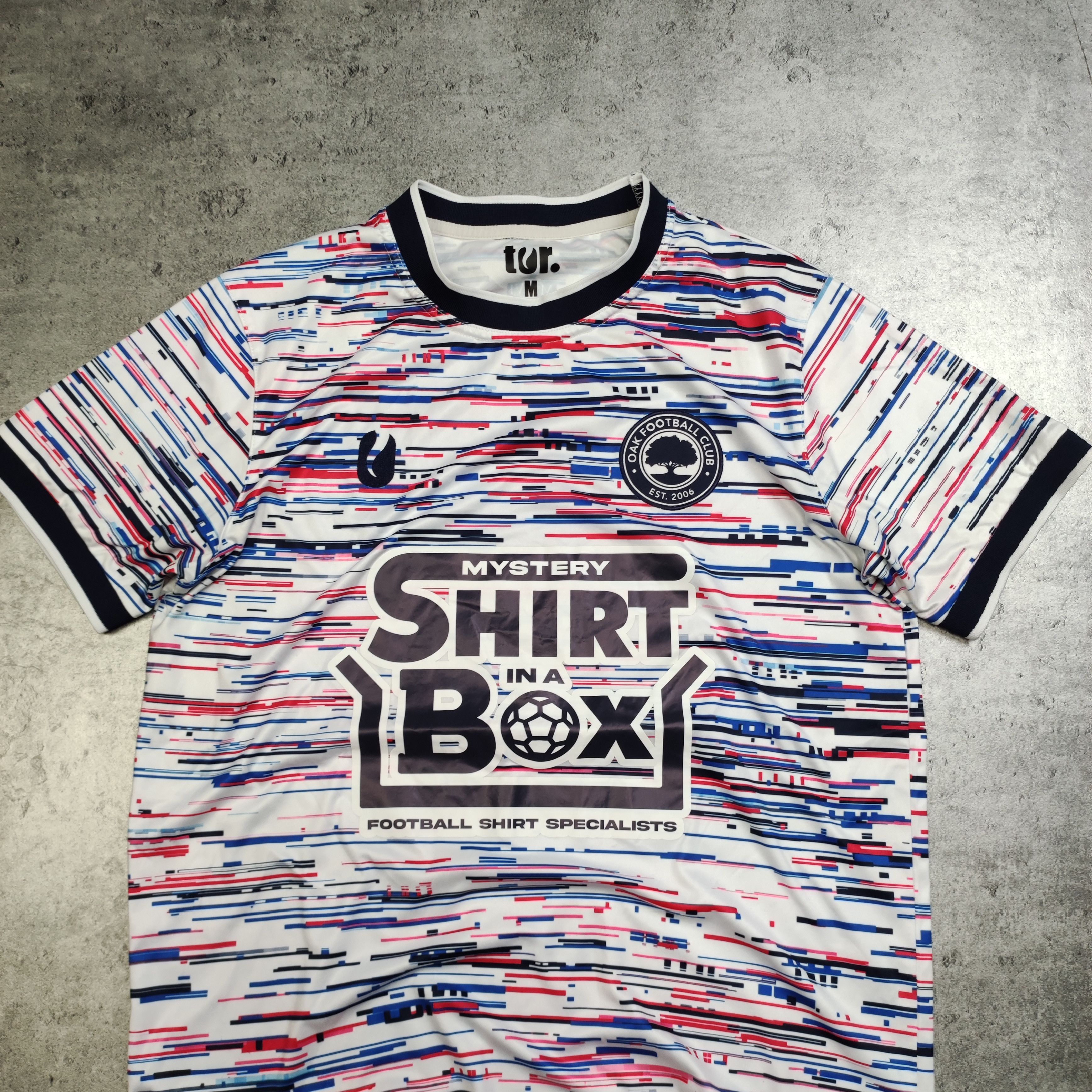 Vintage RARE Football Soccer Sunday League Oak FC Glitch Jersey Size US M / EU 48-50 / 2 - 3 Thumbnail