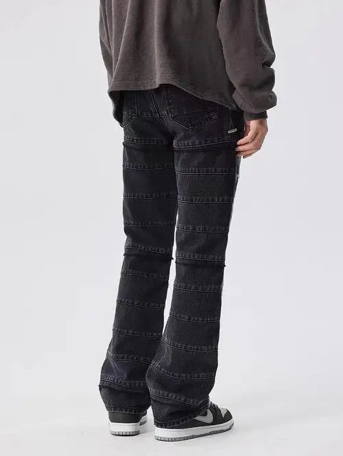 VIBE Retro heavy embroidery ripped washed distressed jeans Size US 34 / EU 50 - 6 Thumbnail