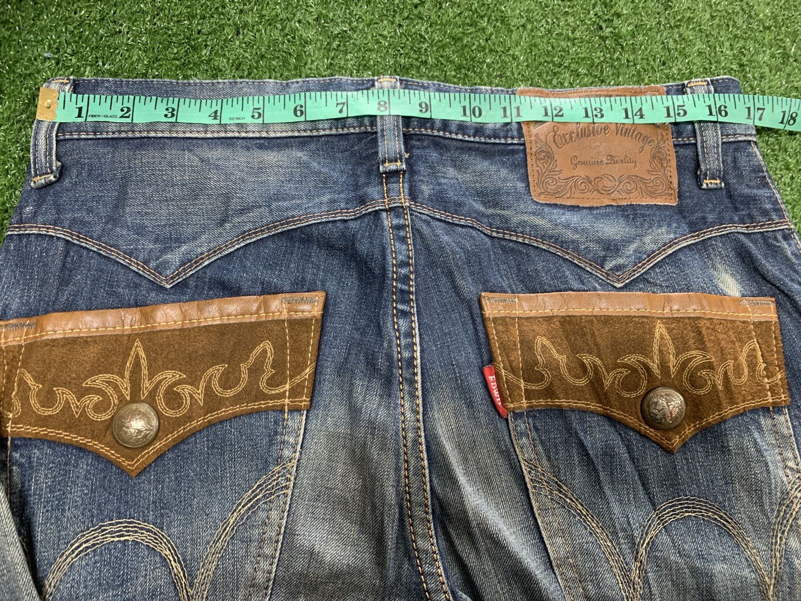Edwin EDWIN exclusive vintage Faded Denim Leather Pocket Flap Size US 32 / EU 48 - 8 Thumbnail