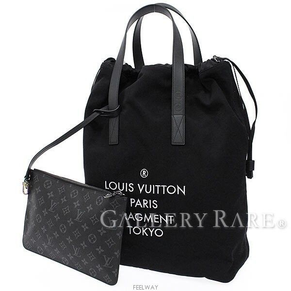 image of Fragment Design x Louis Vuitton Fragment Canverse Cabas Bags in Black, Men's