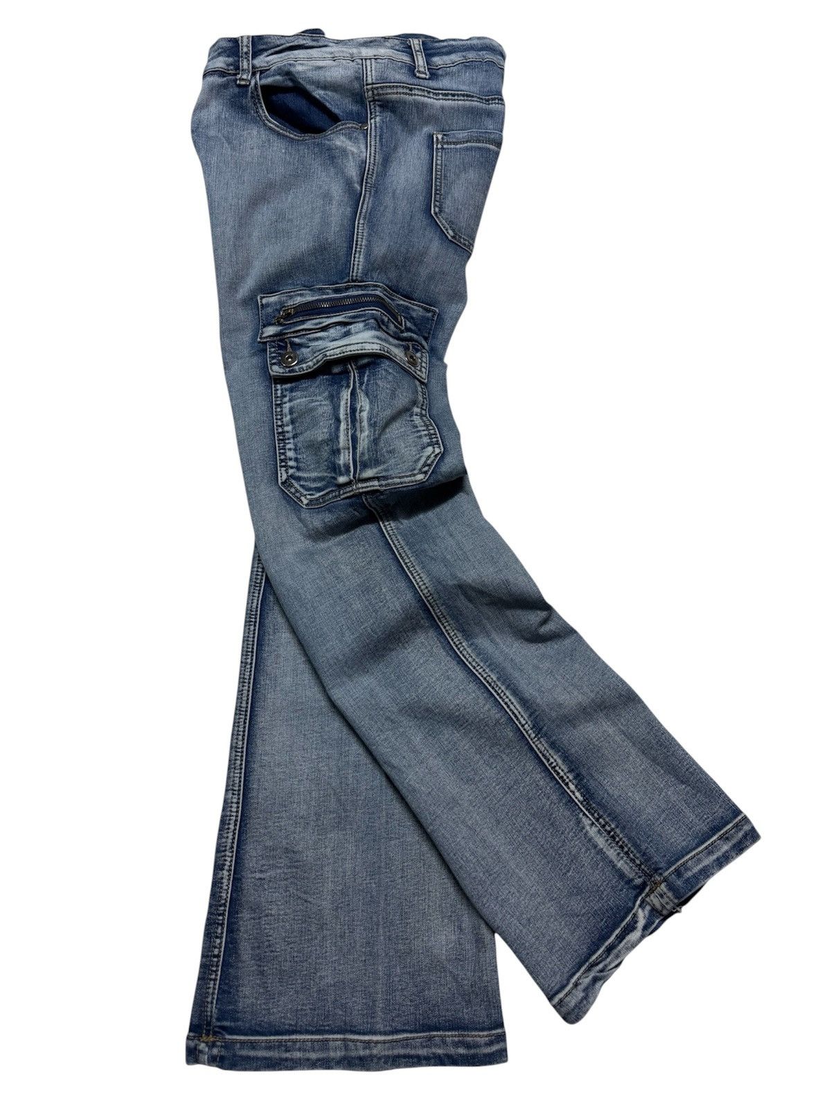 20471120 VINTAGE FLARED GLAMOUR OUTFITTERS SICK WASHED CARGO PUNK Size US 33 - 12 Thumbnail