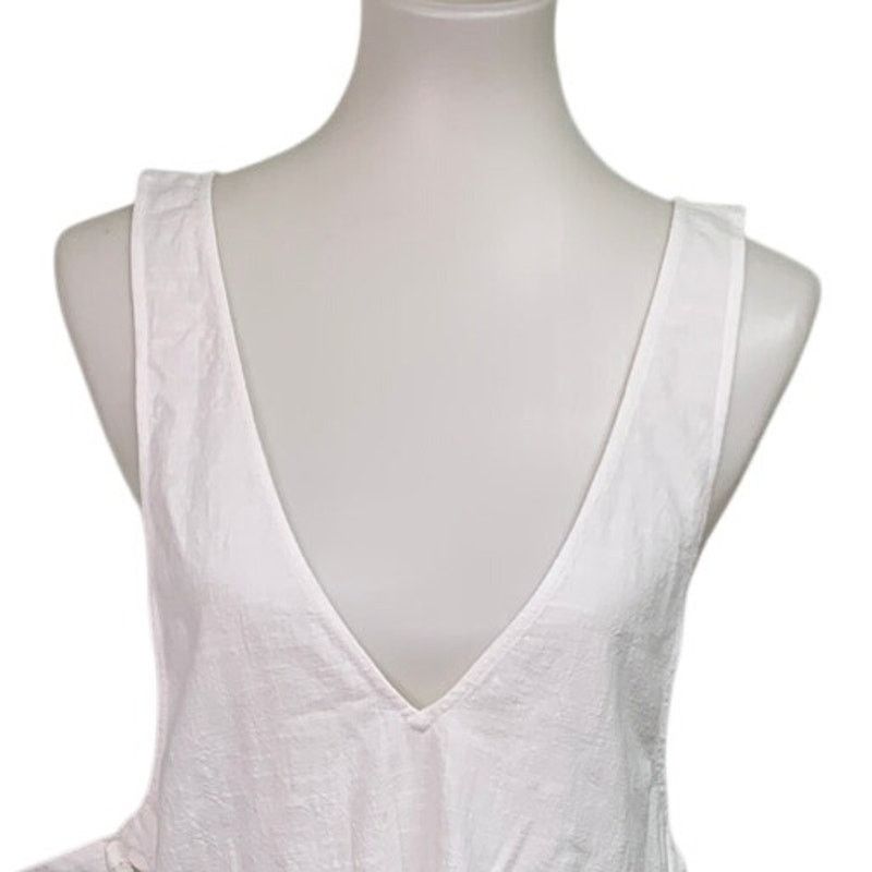 American Eagle Outfitters New Aerie Side Tie White Cotton Maxi Dress Swim Coverup Cape Size S / US 4 / IT 40 - 4 Thumbnail