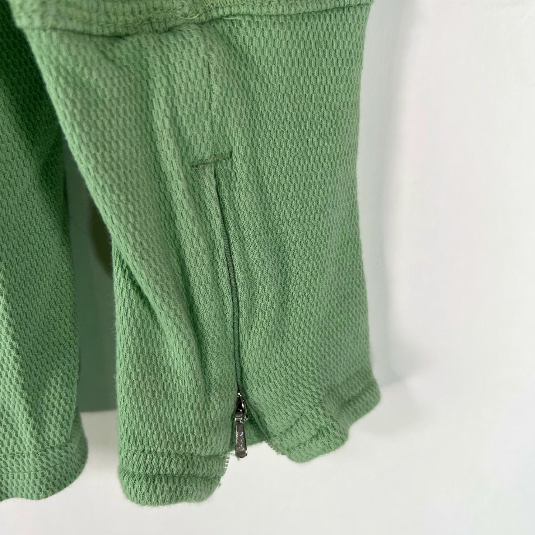 Vintage Green Source Womens Green Long Sleeves 1/4 Zip Pullover Cotton Sweatshirt Size M Size M / US 6-8 / IT 42-44 - 5 Thumbnail