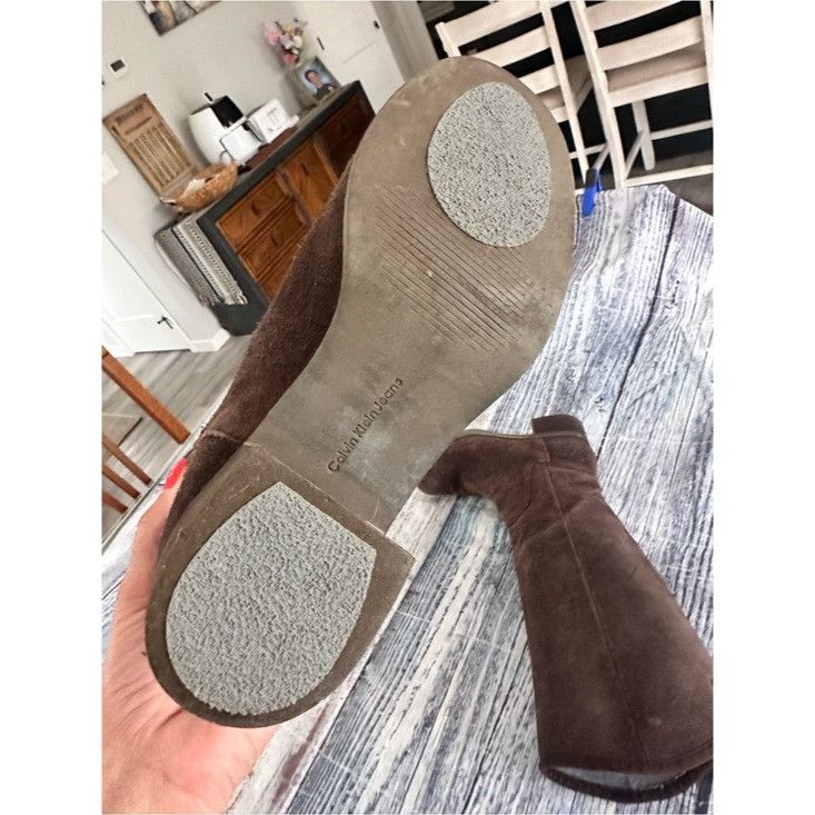 Calvin Klein Vintage Calvin Klein Women's Brown Suede Knee-High Boots Size US 7.5 / IT 37.5 - 8 Thumbnail