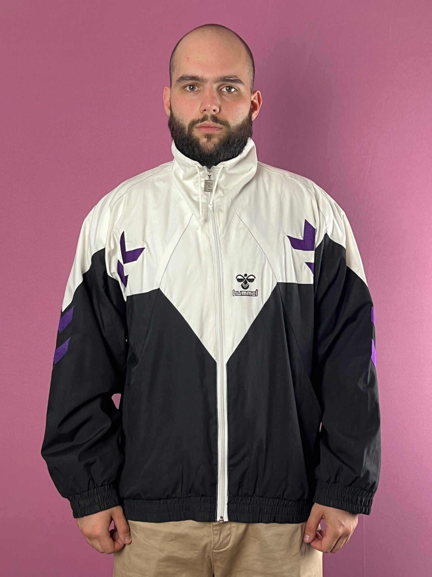 Hummel × Vintage 90s Hummel Vintage Men's Windbreaker Jacket - L Size US L / EU 52-54 / 3 - 2 Thumbnail