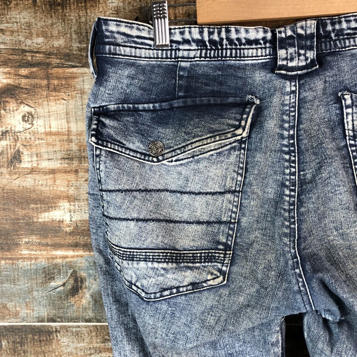 Japanese Brand Field Core Blue Denim utility tactical jogger Pants #A2173 Size US 32 / EU 48 - 20 Thumbnail