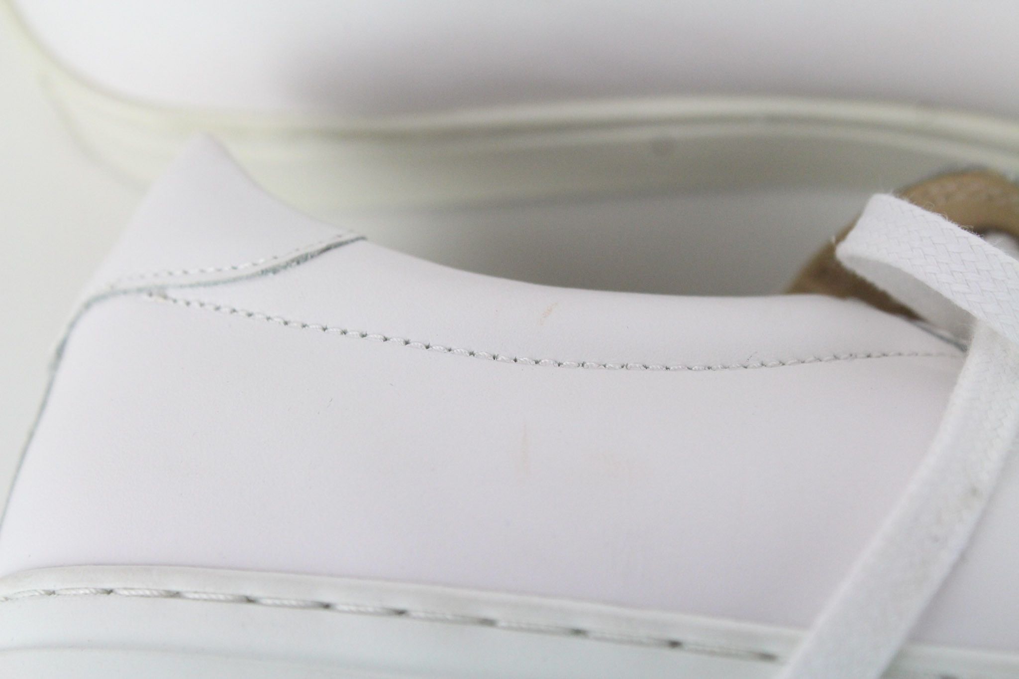Suitsupply EU42 White Leather Laced Low-Top 72665 Size US 9 / EU 42 - 10 Thumbnail