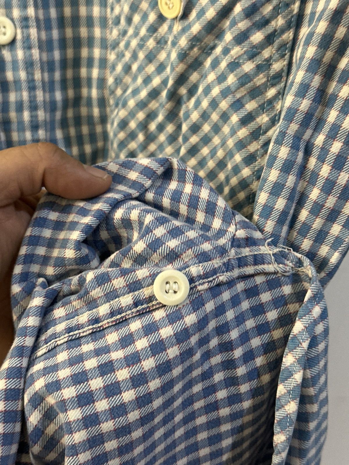 Sugar Cane Vintage Sugar Cane Blue Checkered Double Pocket Button Up Size US M / EU 48-50 / 2 - 7 Thumbnail