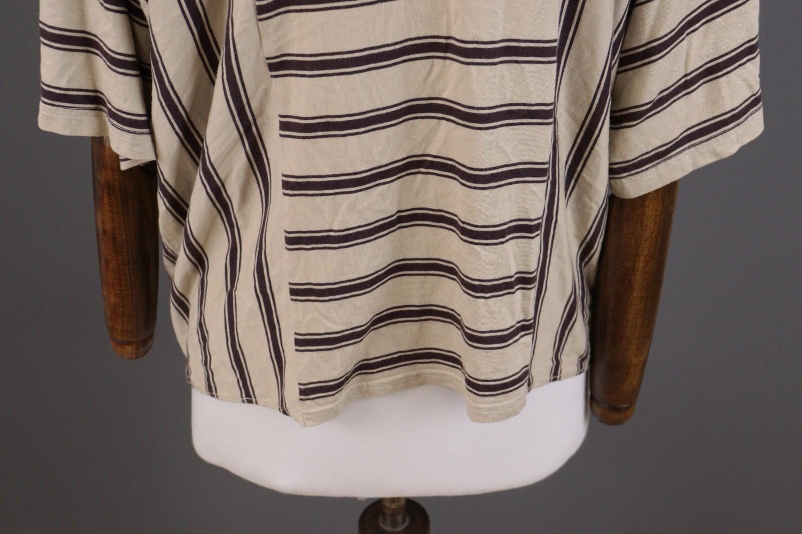 Designer Gudrun Sjoden Beige Striped Relaxed Blouse Shirt Size M Size M / US 6-8 / IT 42-44 - 10 Thumbnail