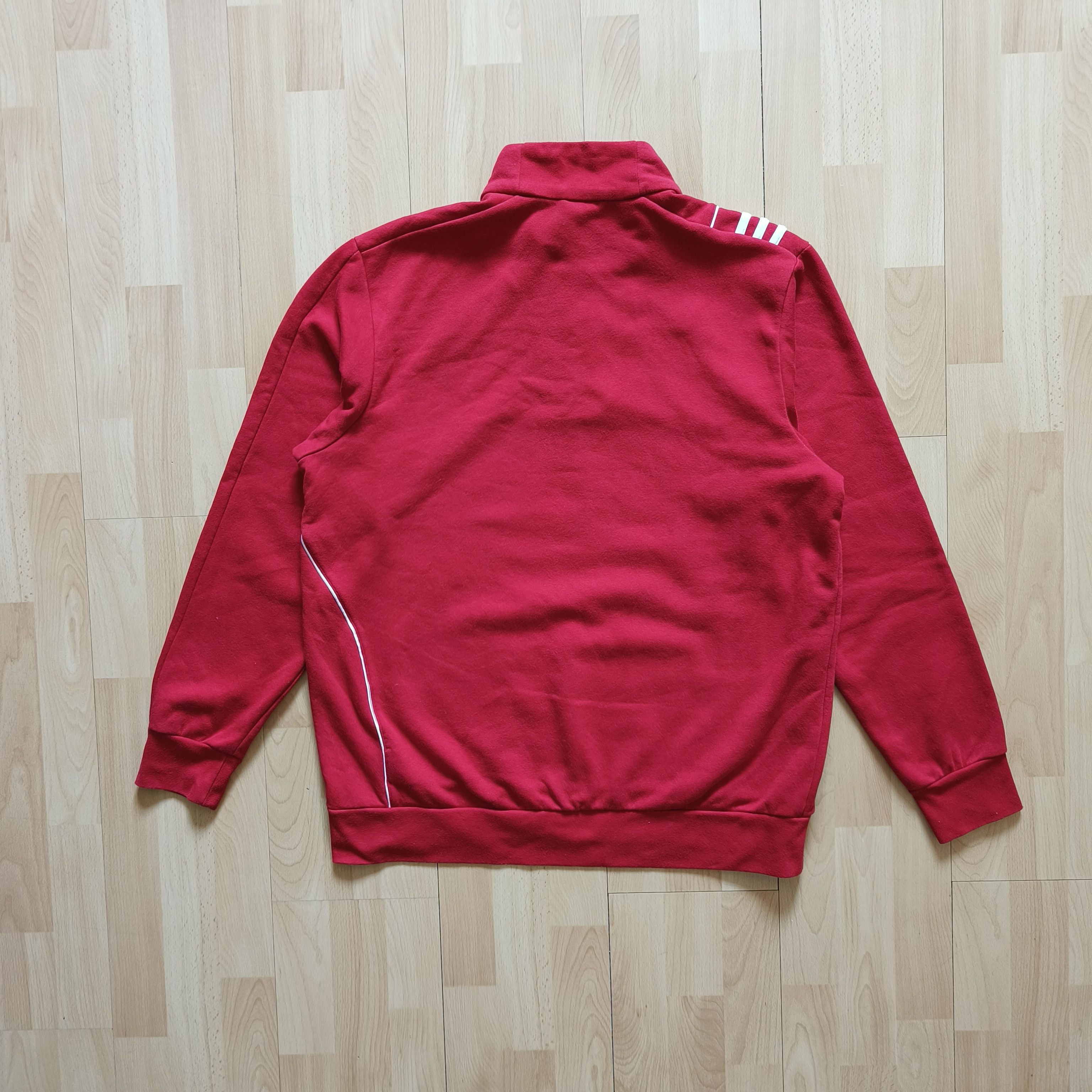 Adidas Adidas Vintage Q-Zip Neck Logo Hoodie Sweater Size US XL / EU 56 / 4 - 4 Thumbnail