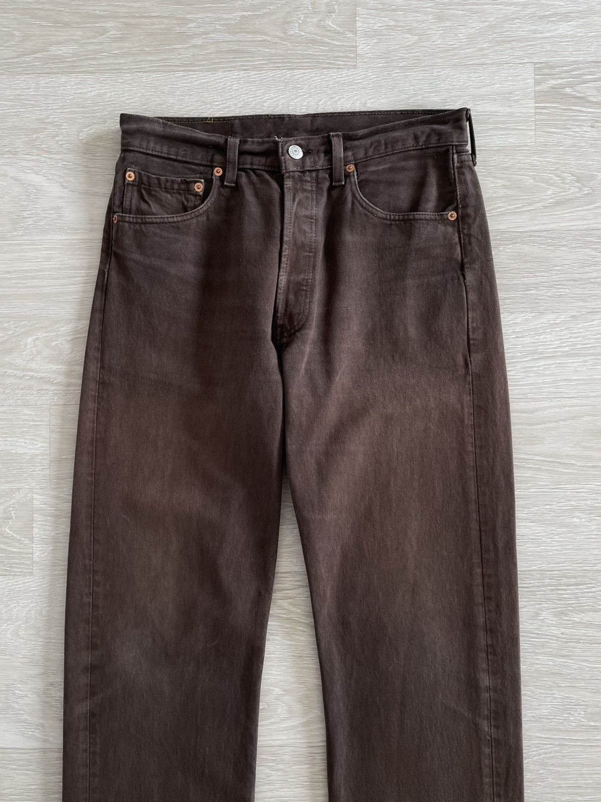 Levi's 90's Vintage Levi's 501 Faded Brown Rare Denim Jeans 32x30 Size US 32 / EU 48 - 3 Thumbnail