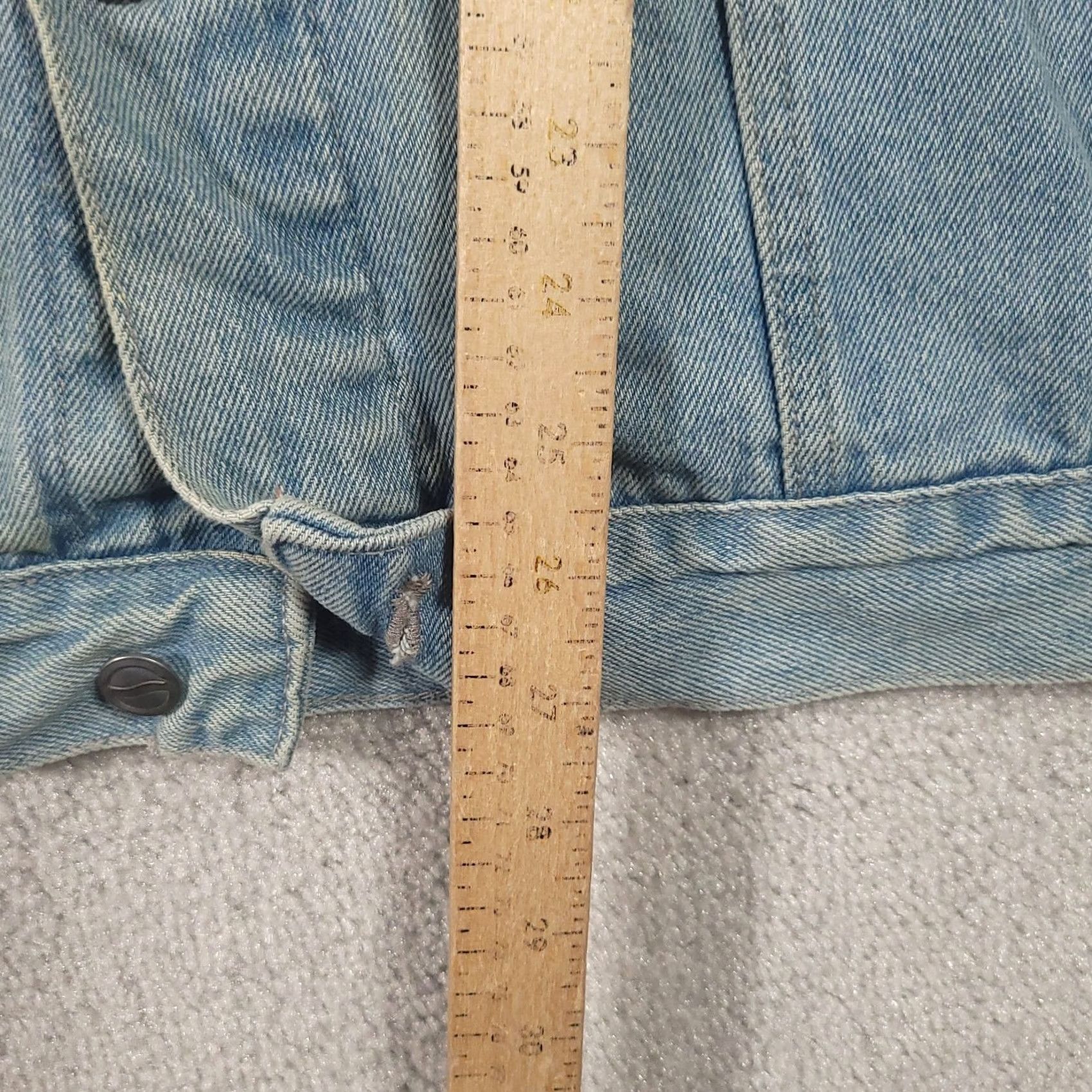 Denime VINTAGE Pepsi Trucker Jacket Mens L Light Wash Blue Denim 90s Y2K Grunge Jacket Size US L / EU 52-54 / 3 - 3 Thumbnail