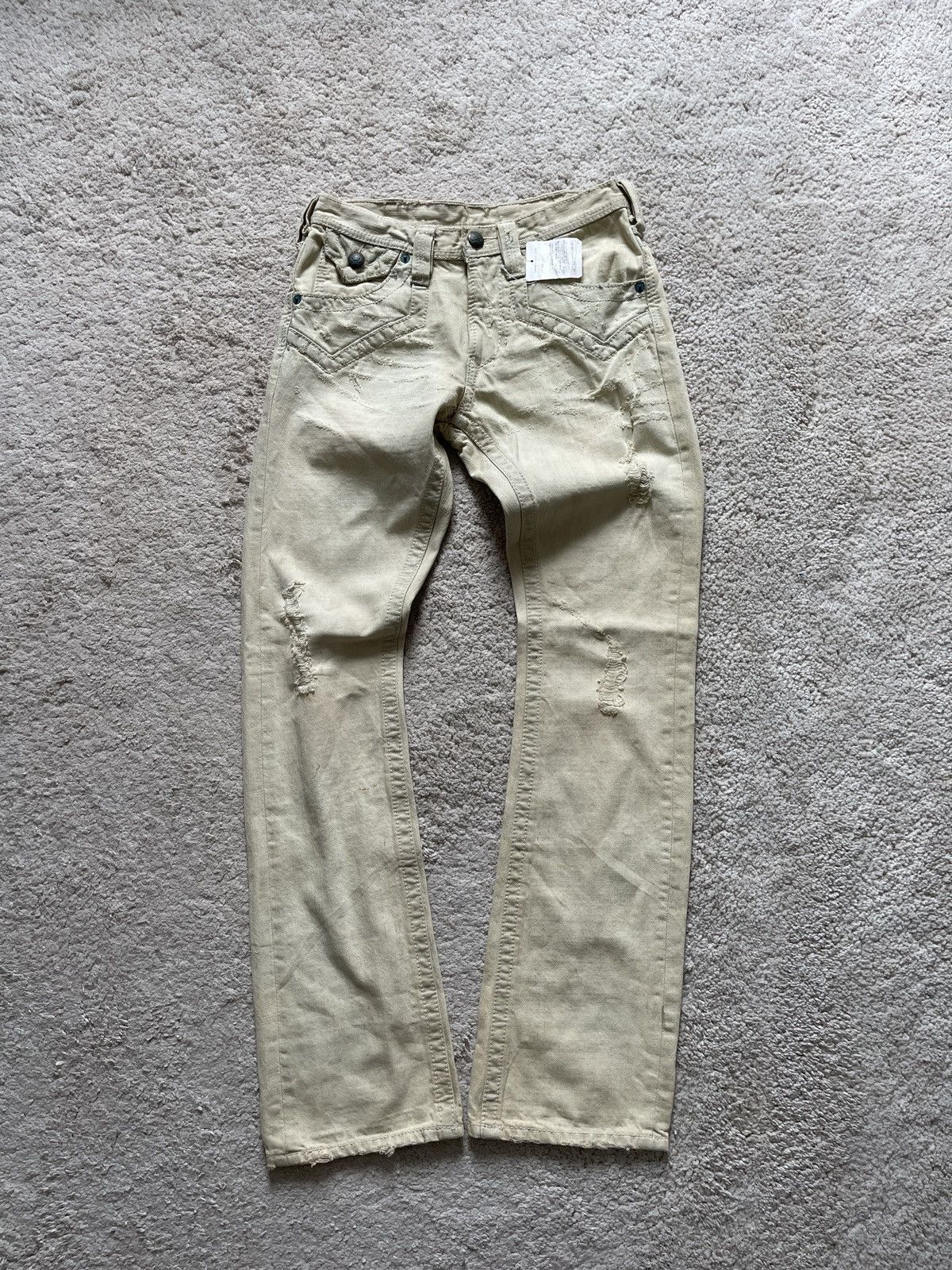 image of Hysteric Glamour Kapital Inspiration Distressed Denim Punk Style in White, Men's (Size 30)