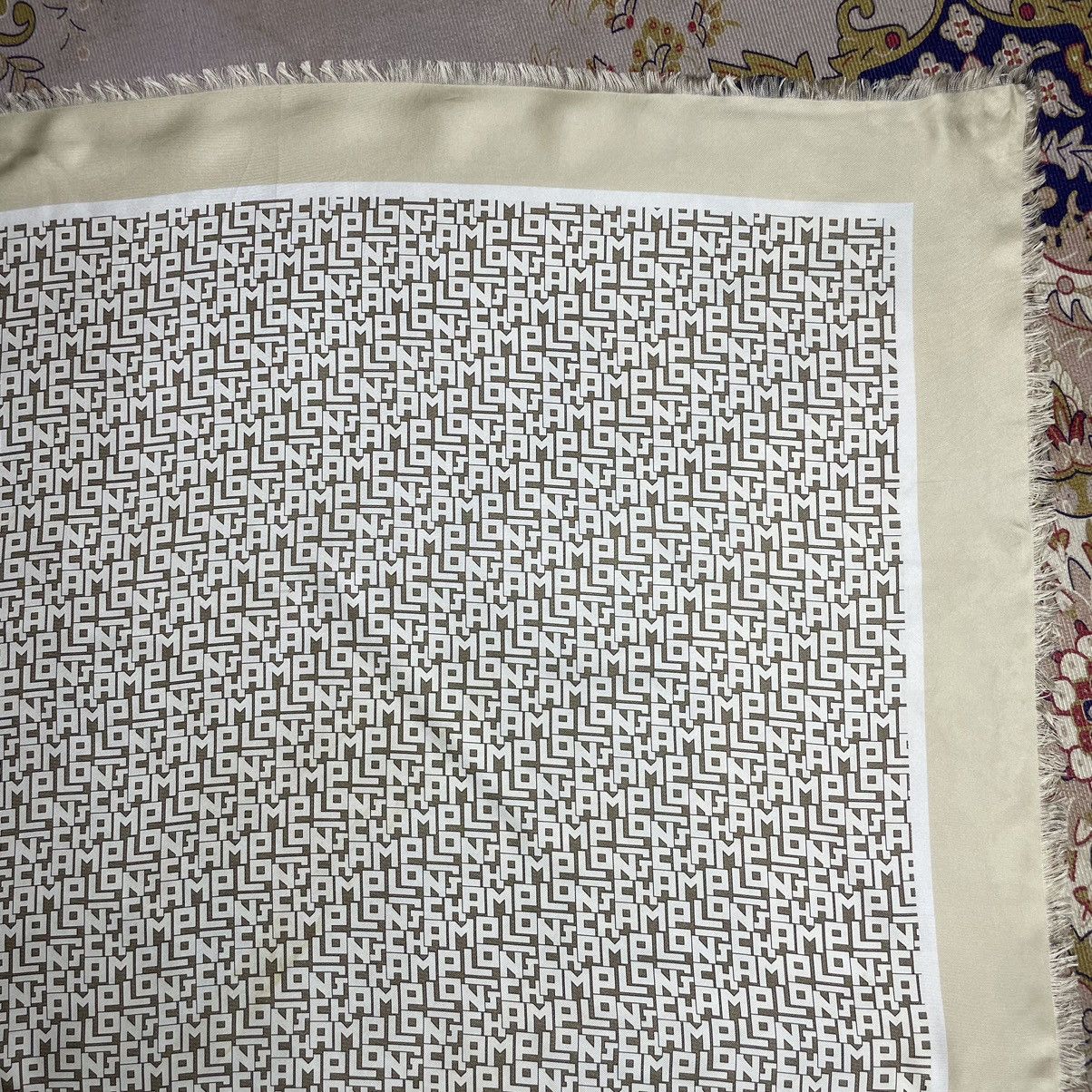 Longchamp Vintage Longchamp fully Monogram scarf Size ONE SIZE - 7 Thumbnail