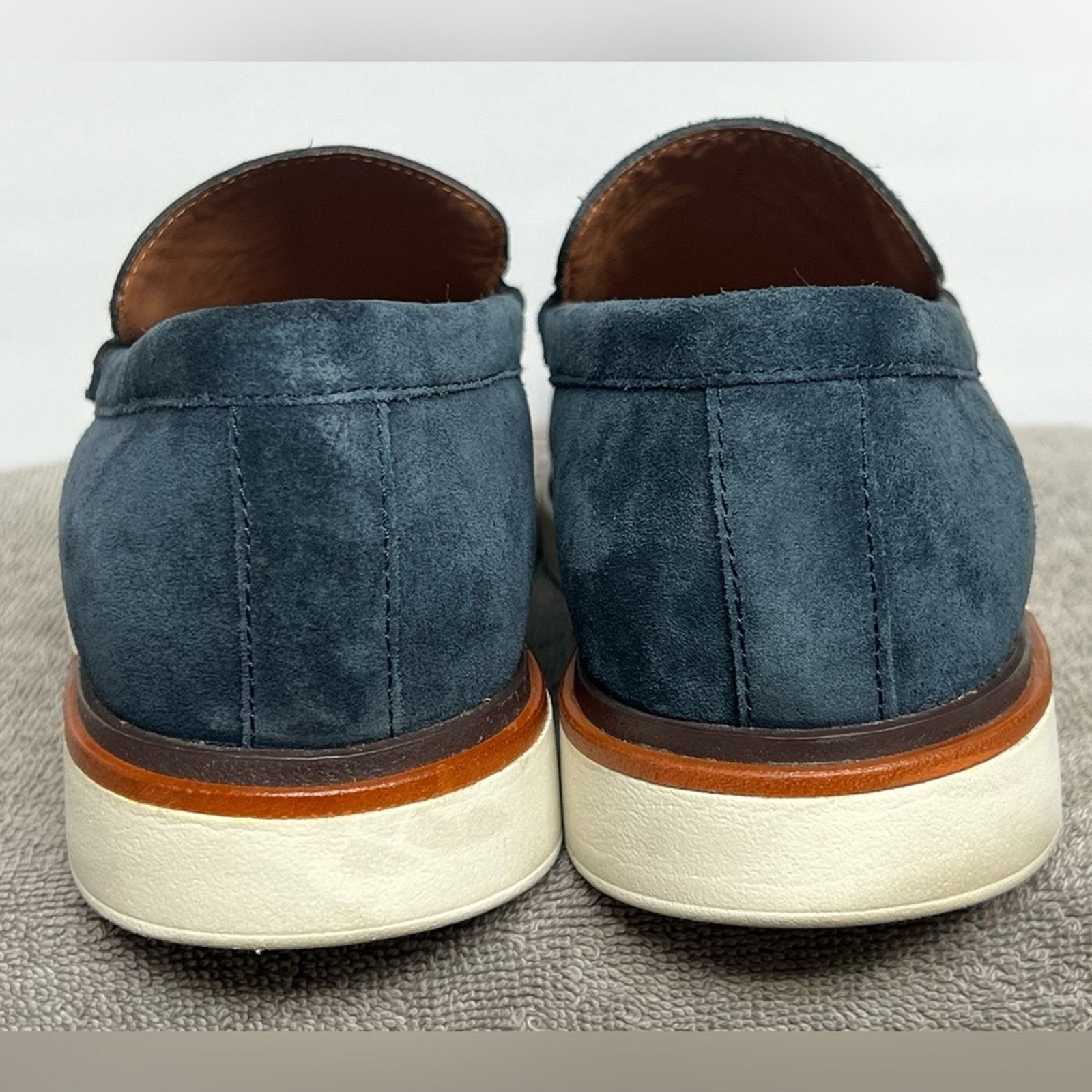 Allen Edmonds Allen Edmonds "CARSON" HYBRID Venetian Navy Suede Loafers Size US 11 / EU 44 - 7 Thumbnail