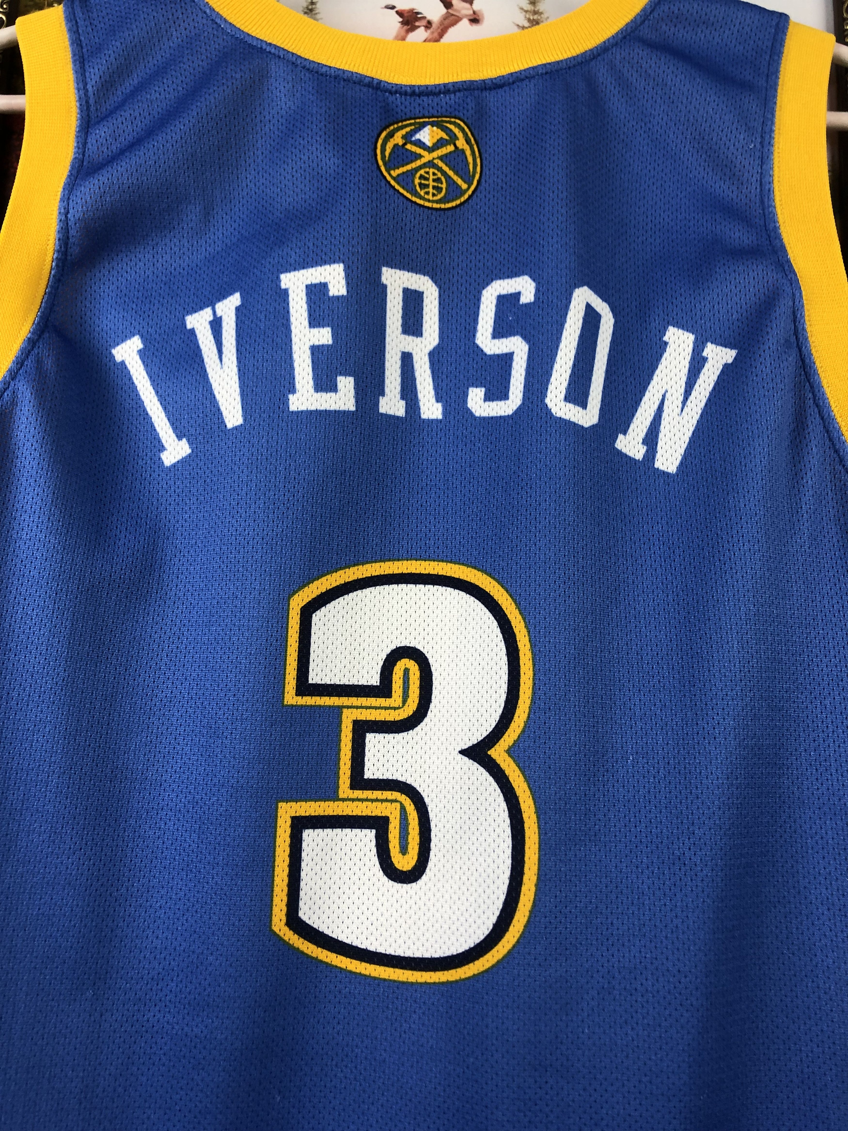 NBA Vintage Champion Iverson Jersey NBA Shirt Denver Nuggets Size US L / EU 52-54 / 3 - 15 Thumbnail