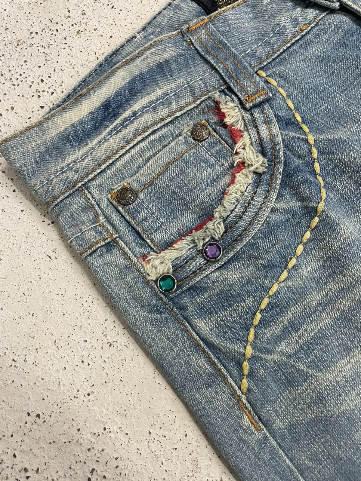 Hysteric Glamour Red Pepper Embroid Heavy Stiching Light Mud Whisker Korean Size US 28 / EU 44 - 8 Thumbnail