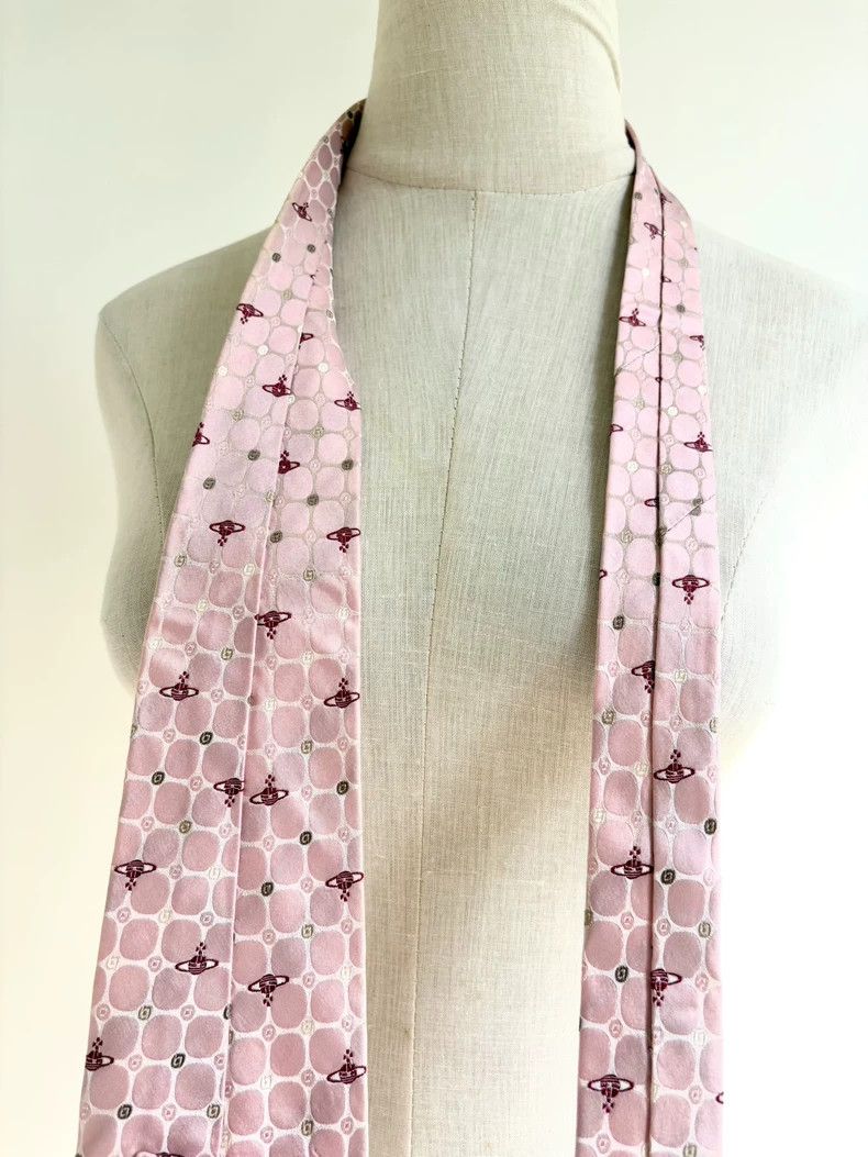 Vivienne Westwood Vivienne Westwood Pink Diamond Print Saturn Tie Size ONE SIZE - 6 Thumbnail