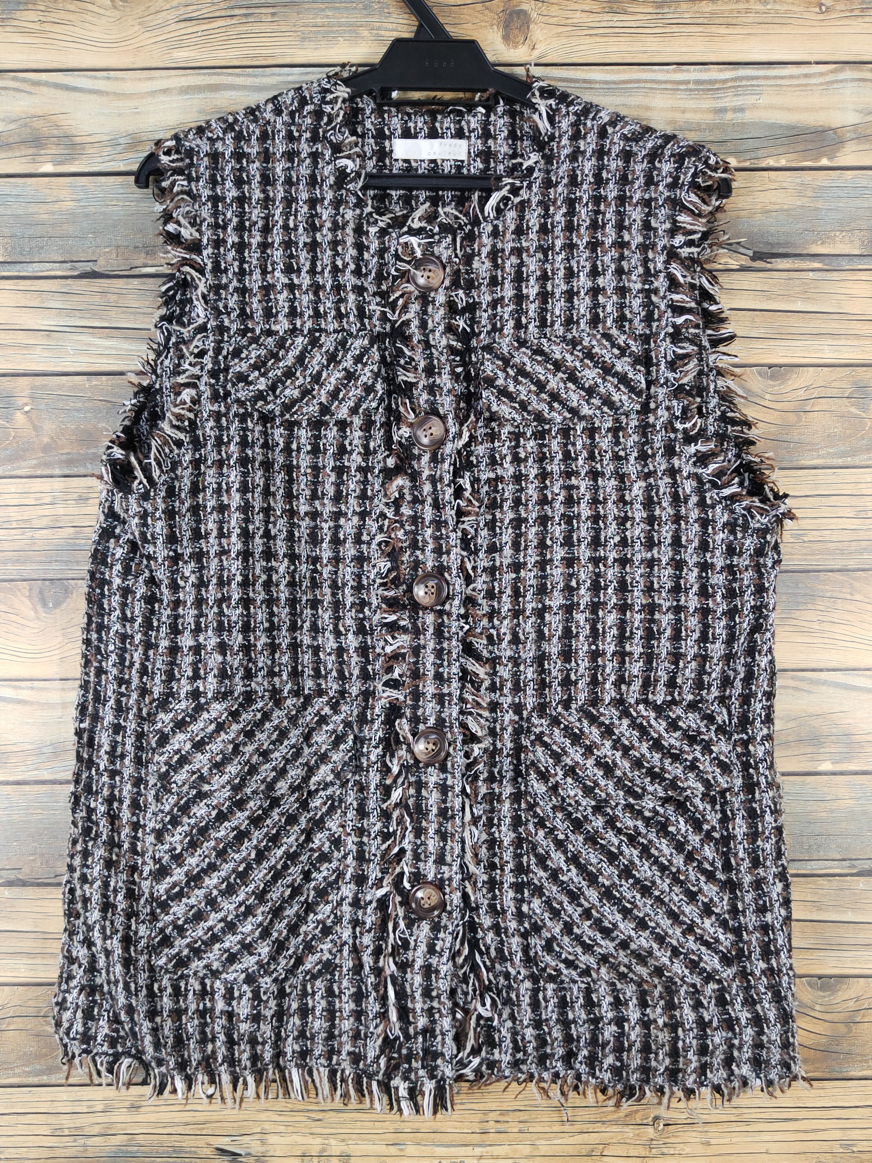 Retro Fredy Couleur Black Brown Knitwear Vests