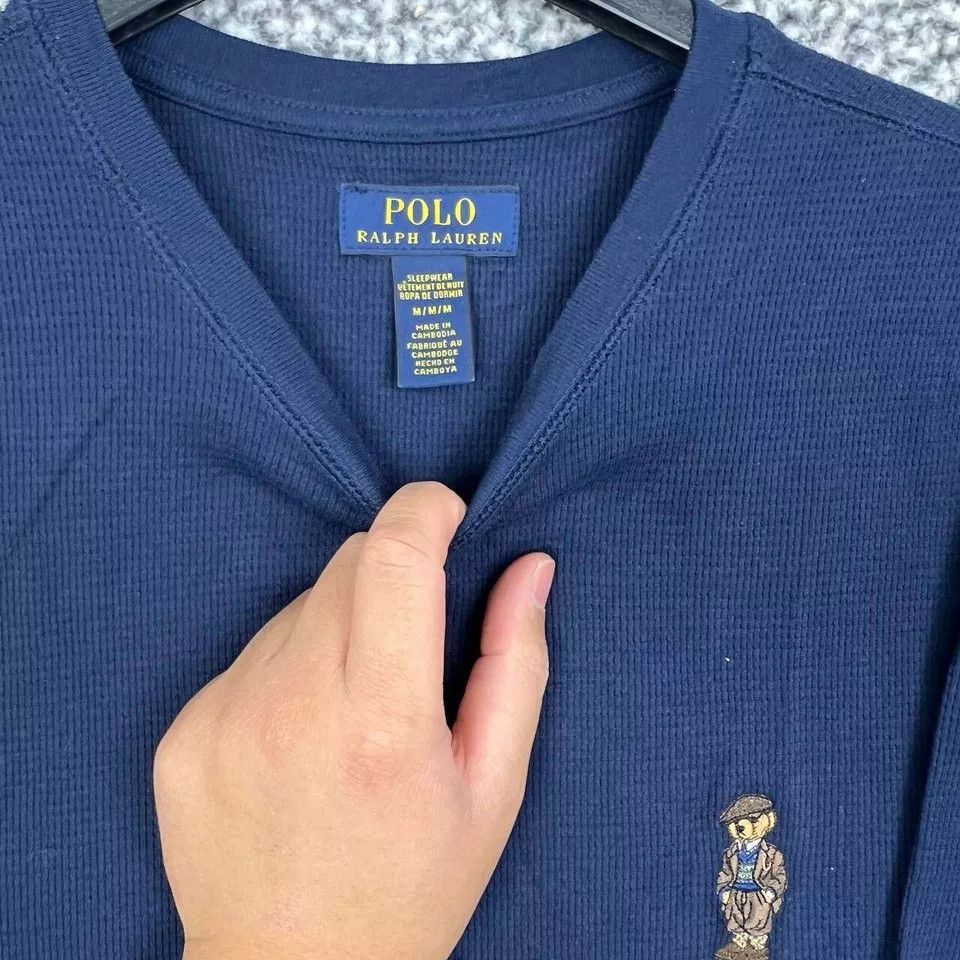 Polo Ralph Lauren Polo Ralph Lauren Shirt Men Blue Sleepwear Waffle Knit New M Size US M / EU 48-50 / 2 - 7 Thumbnail